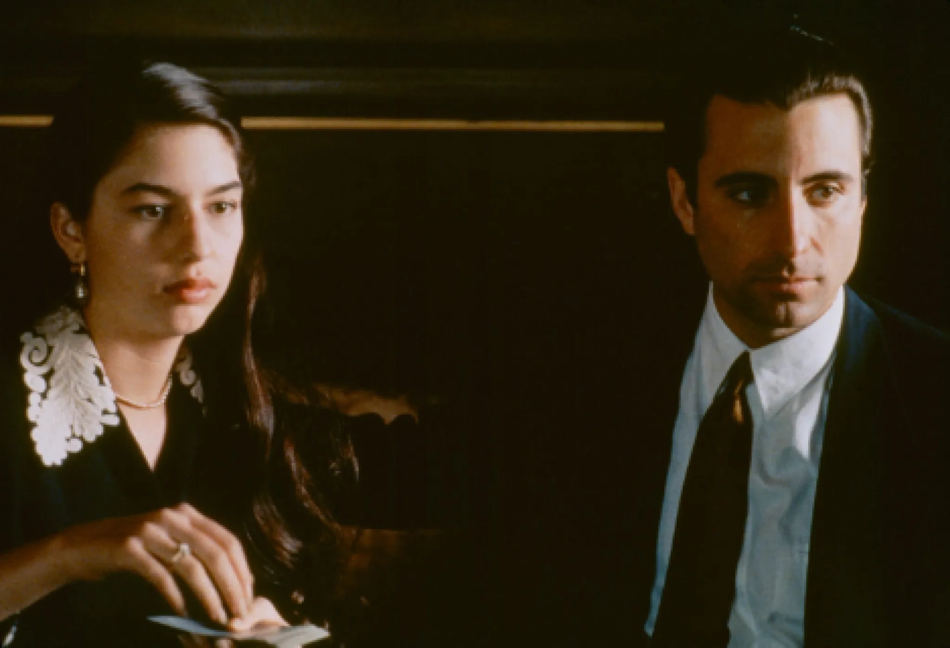 Andy Garcia and Sofia Coppola in The Godfather Part III (1990)