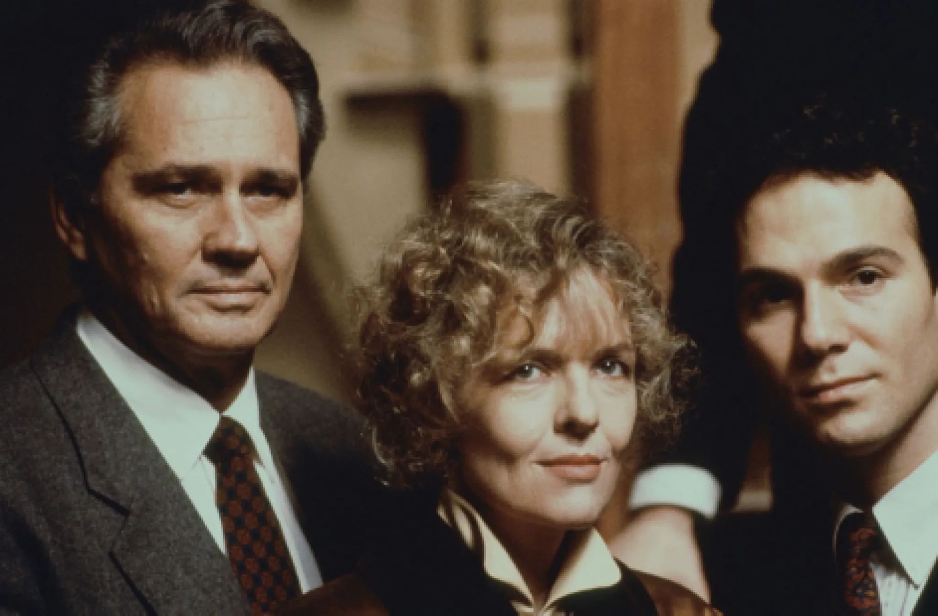 Diane Keaton, Franc D'Ambrosio, and Brett Halsey in The Godfather Part III (1990)