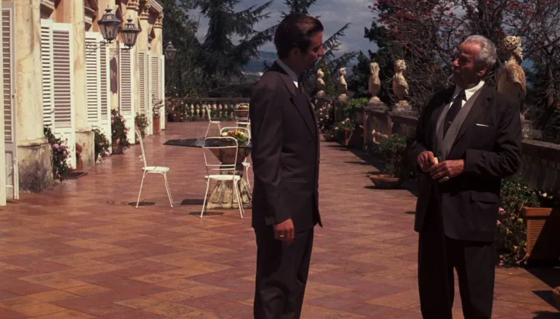 Andy Garcia and Eli Wallach in The Godfather Part III (1990)