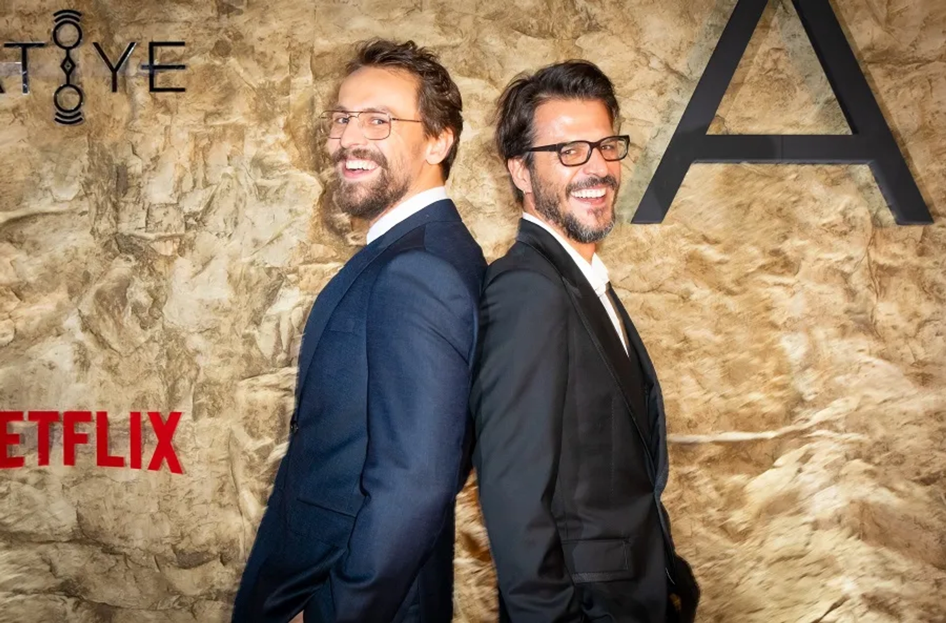 Mehmet Günsür and Metin Akdülger at an event for The Gift (2019)