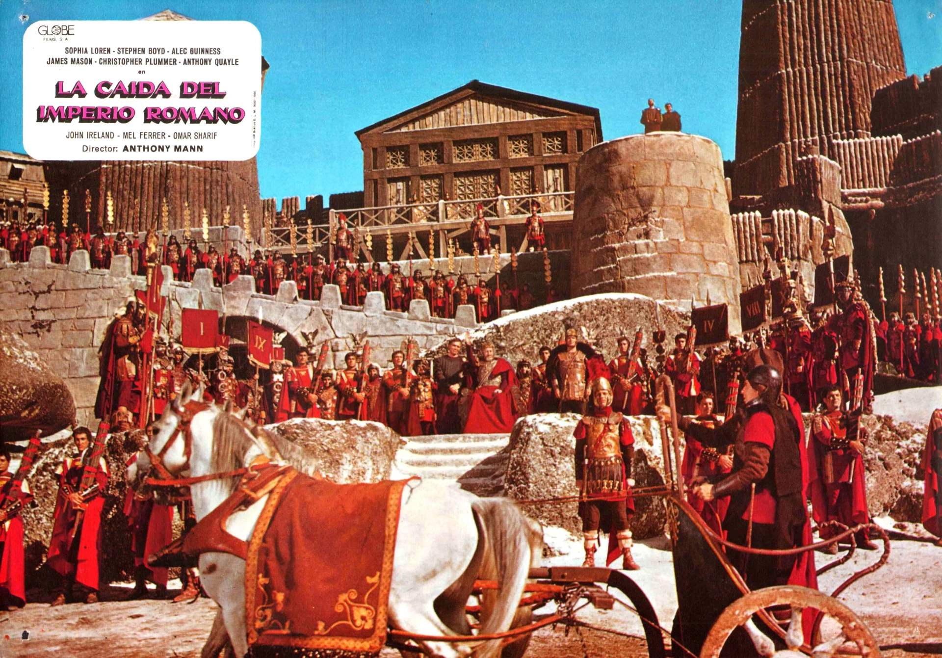 Alec Guinness, James Mason, and Stephen Boyd in The Fall of the Roman Empire (1964)