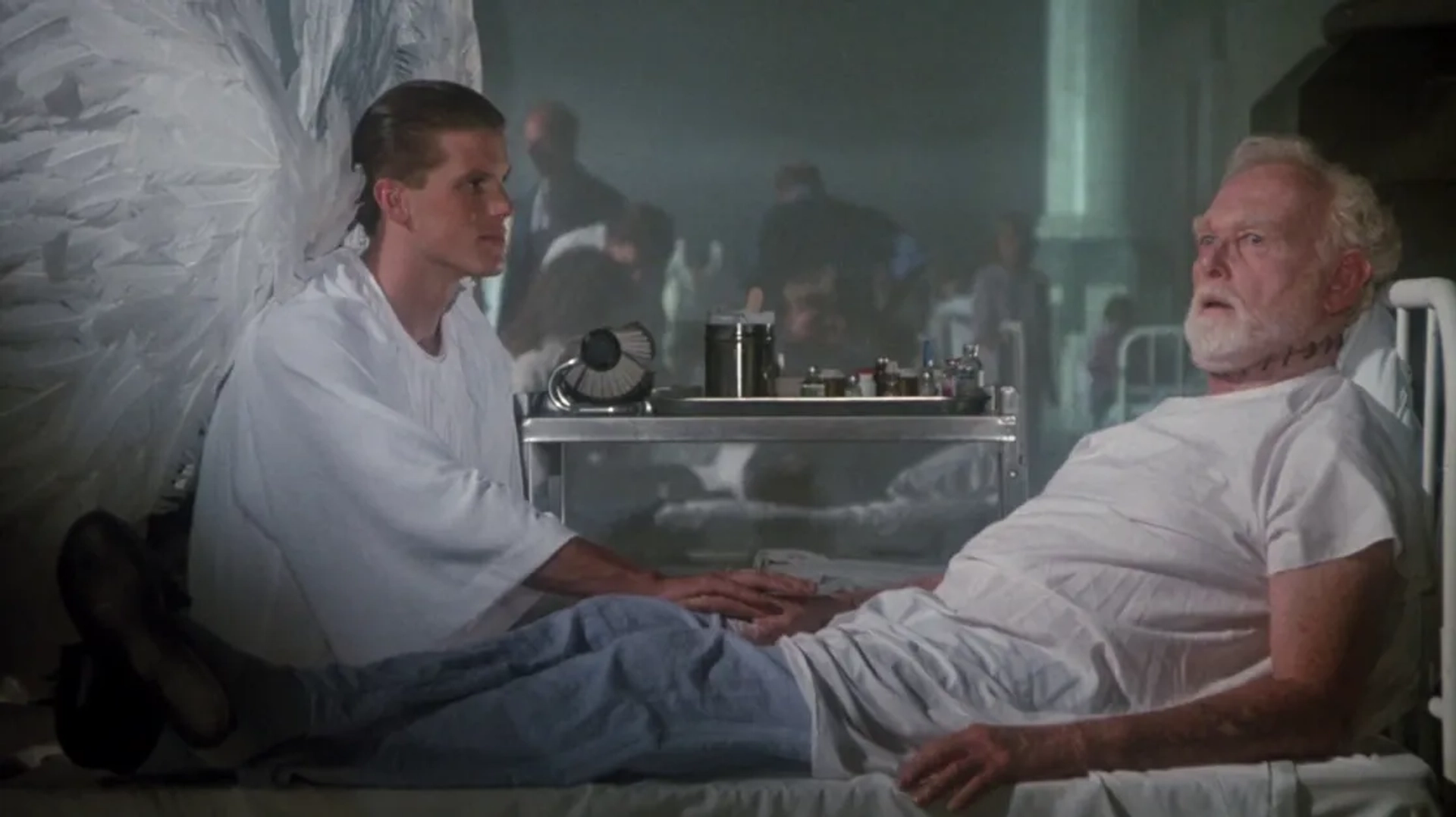 Harry Carey Jr. and Manley Pope in The Exorcist III (1990)