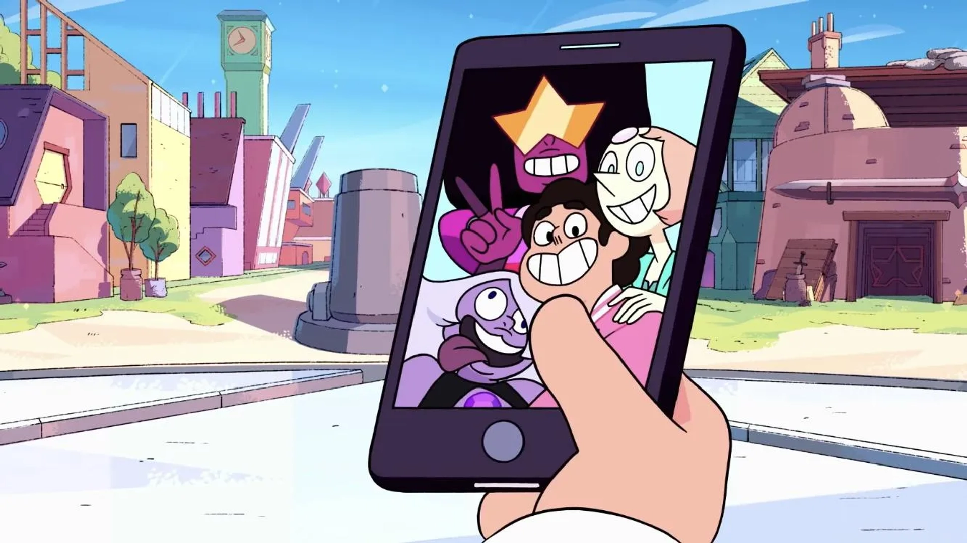 Deedee Magno, Estelle, Michaela Dietz, and Zach Callison in Steven Universe: The Movie (2019)