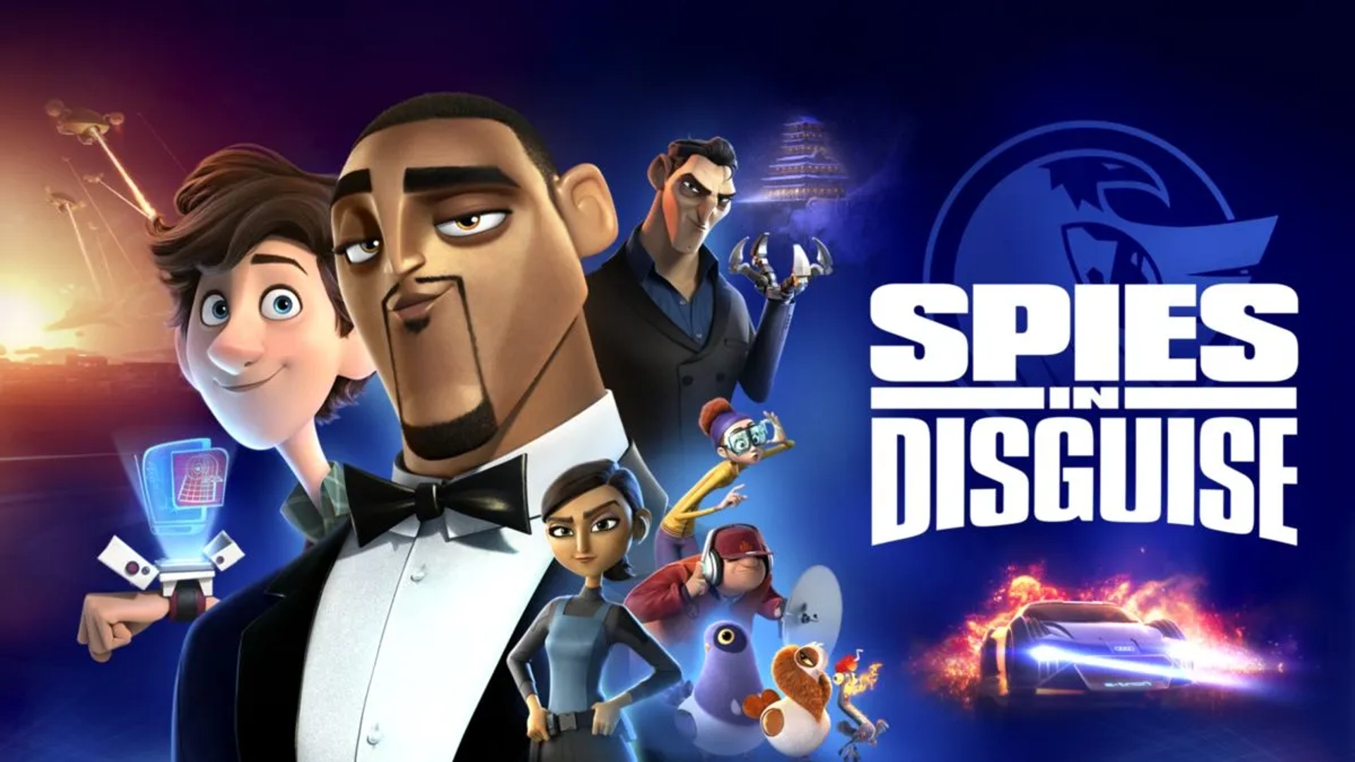 Will Smith, Rashida Jones, Ben Mendelsohn, Kimberly Brooks, DJ Khaled, Karen Gillan, and Tom Holland in Spies in Disguise (2019)