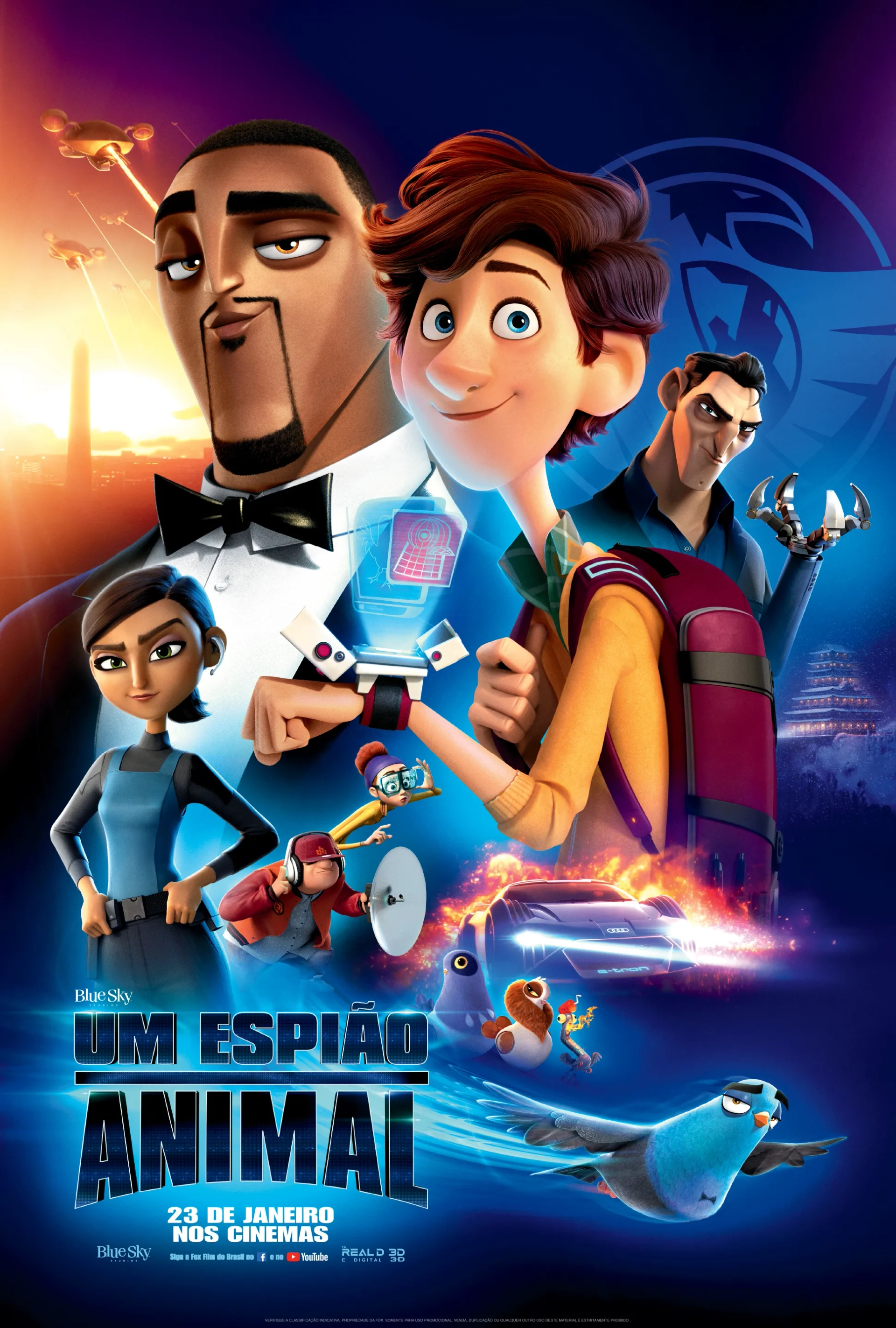 Will Smith, Rashida Jones, Ben Mendelsohn, Kimberly Brooks, DJ Khaled, Karen Gillan, and Tom Holland in Spies in Disguise (2019)