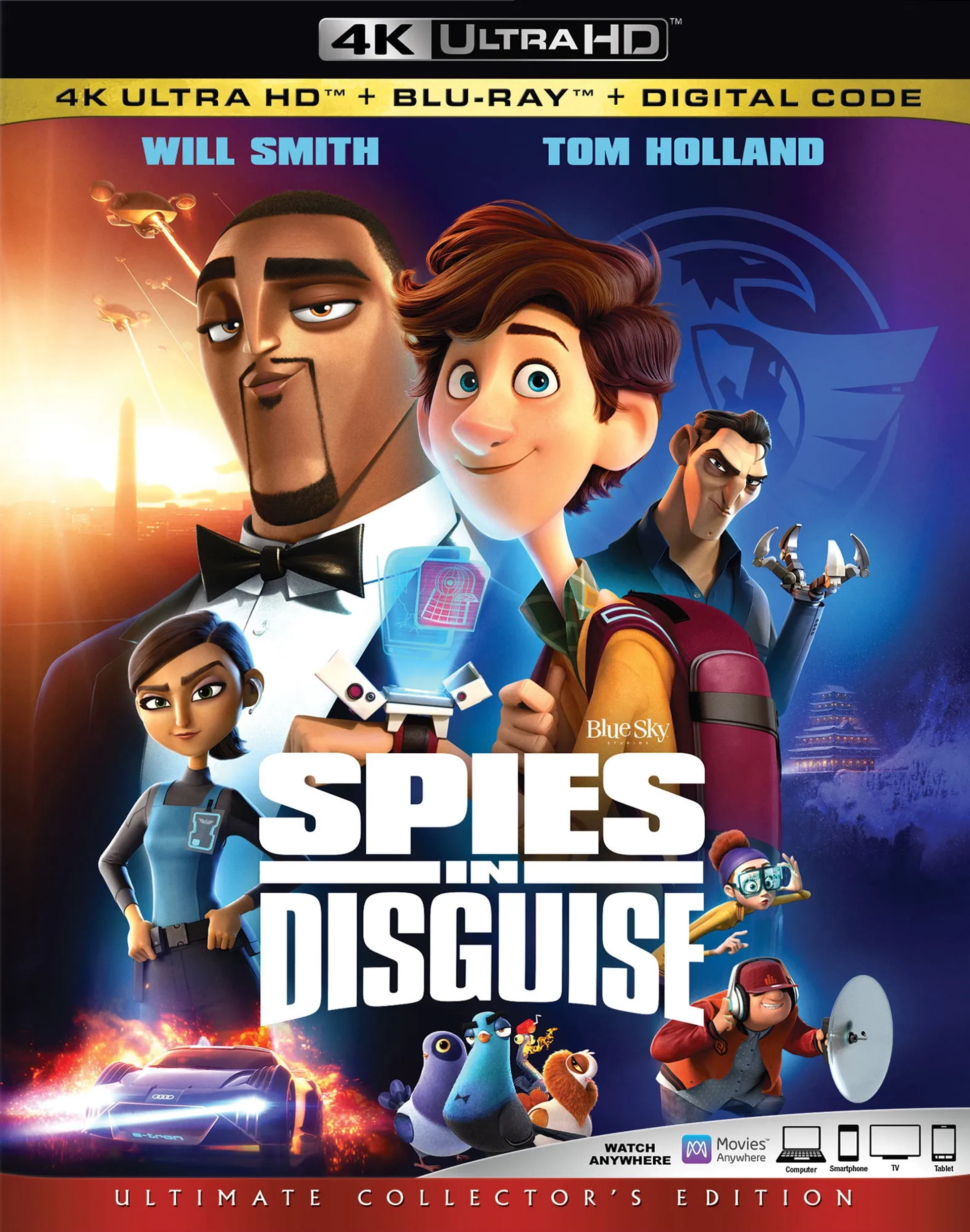 Will Smith, Rashida Jones, Ben Mendelsohn, Kimberly Brooks, DJ Khaled, and Karen Gillan in Spies in Disguise (2019)