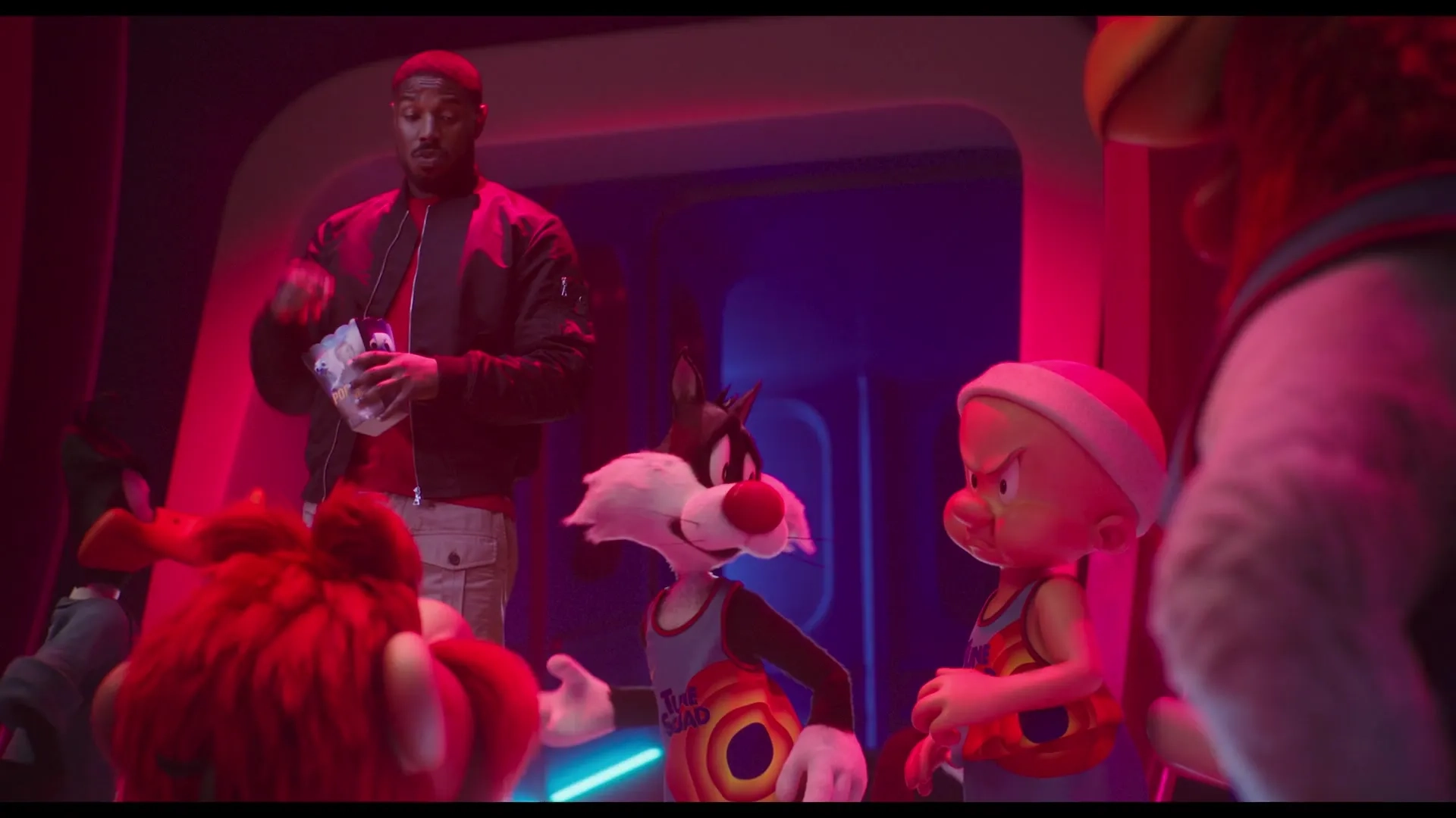 Jeff Bergman, Michael B. Jordan, and Eric Bauza in Space Jam: A New Legacy (2021)