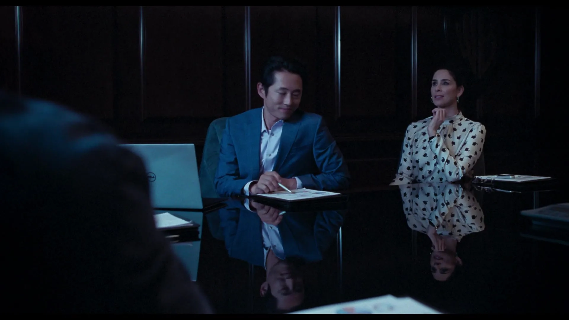 Sarah Silverman and Steven Yeun in Space Jam: A New Legacy (2021)