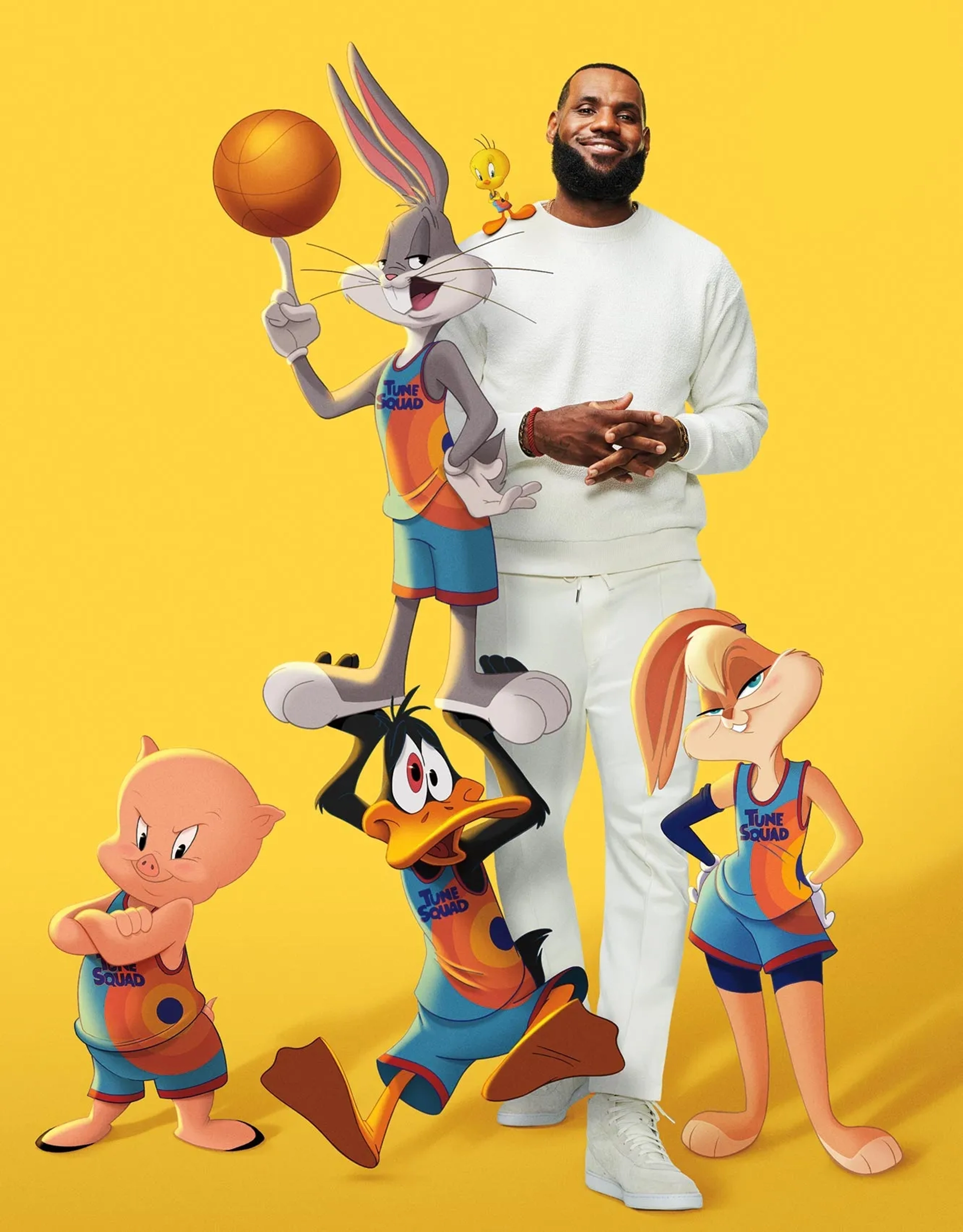 Bob Bergen, Jeff Bergman, Eric Bauza, LeBron James, and Zendaya in Space Jam: A New Legacy (2021)