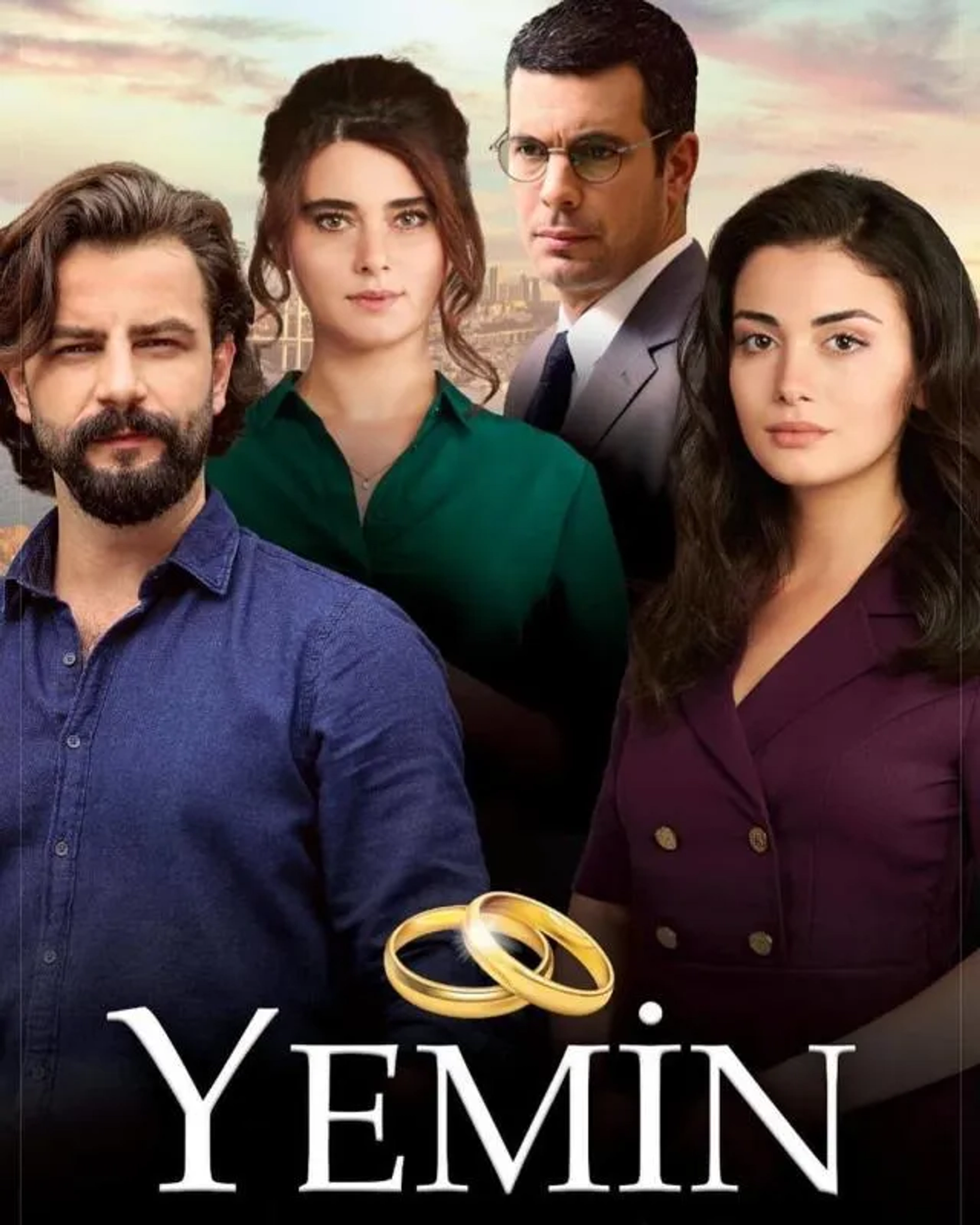 Özge Yagiz, Yagmur Sahbazova, Can Verel, and Gokberk Demirci in Yemin (2019)