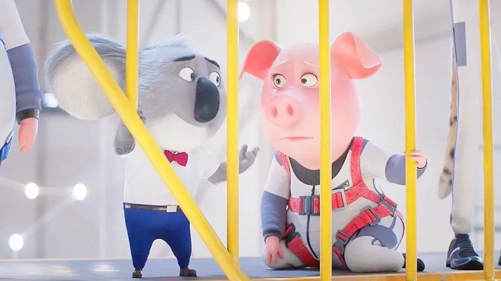 Matthew McConaughey, Reese Witherspoon, Tara Strong, and Nick Kroll in Sing 2 (2021)