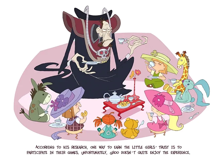 Steve Carell, Miranda Cosgrove, Elsie Fisher, and Dana Gaier in Despicable Me (2010)