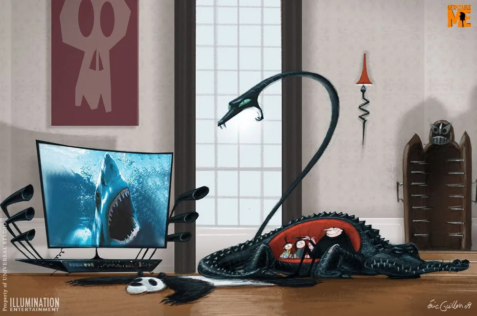 Steve Carell, Miranda Cosgrove, Elsie Fisher, and Dana Gaier in Despicable Me (2010)