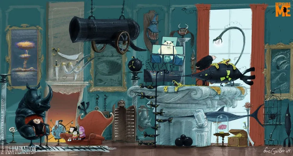 Will Arnett, Steve Carell, Miranda Cosgrove, Elsie Fisher, and Dana Gaier in Despicable Me (2010)