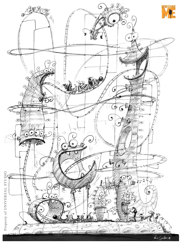 Steve Carell, Miranda Cosgrove, Elsie Fisher, and Dana Gaier in Despicable Me (2010)