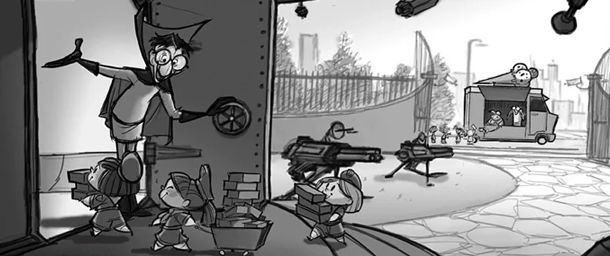 Steve Carell, Jason Segel, Miranda Cosgrove, Elsie Fisher, and Dana Gaier in Despicable Me (2010)