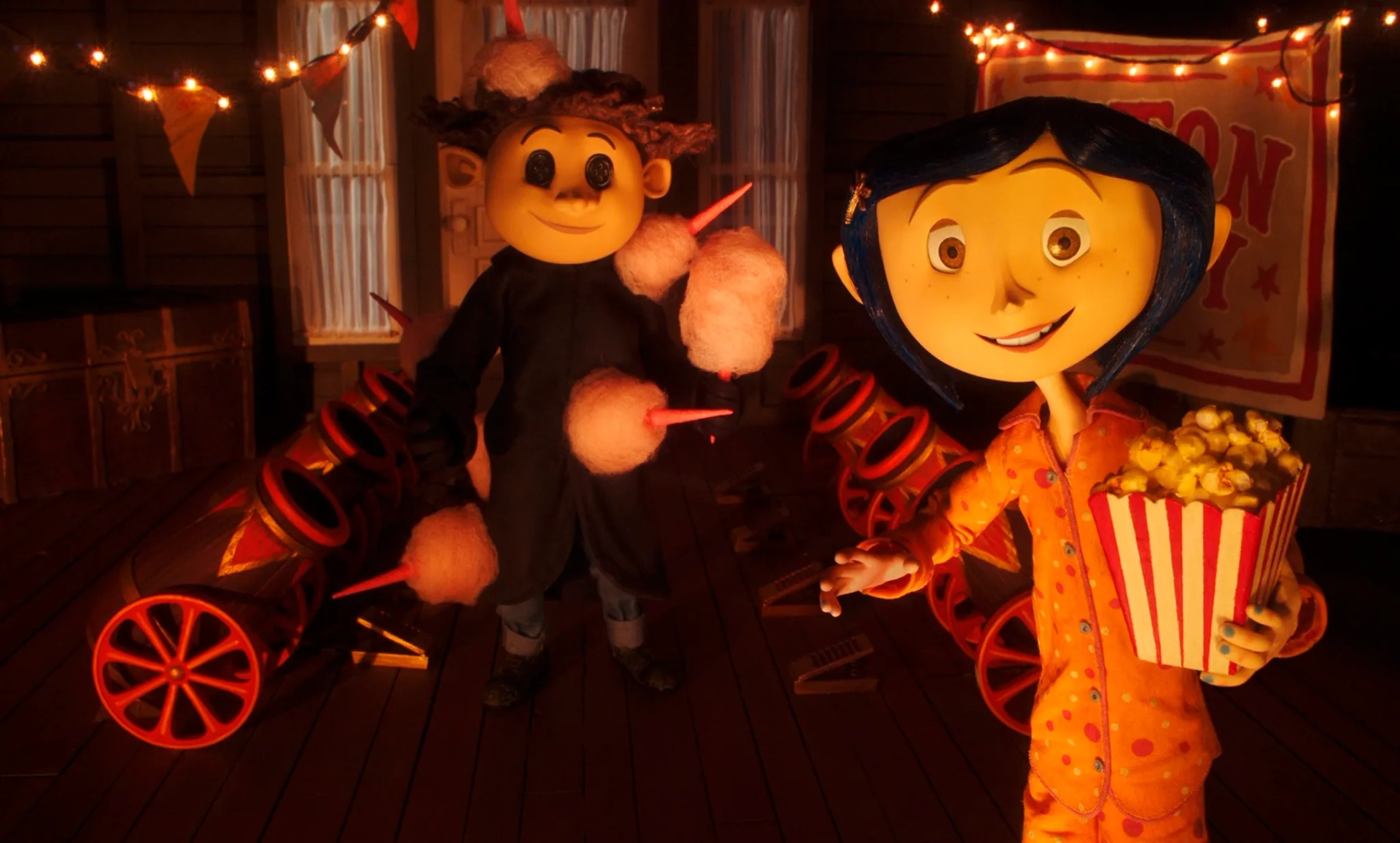 Robert Bailey Jr. and Dakota Fanning in Coraline (2009)