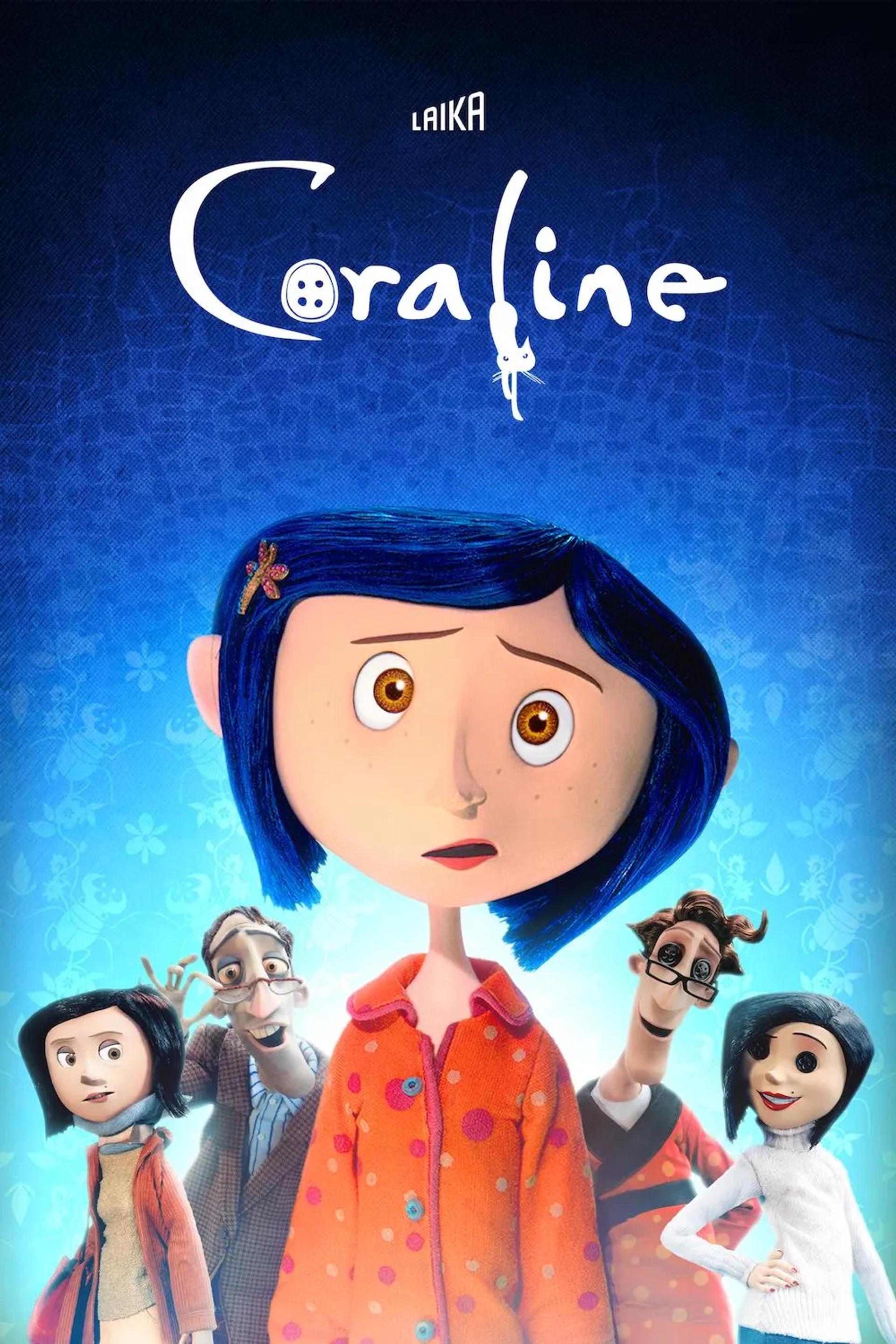 Teri Hatcher, Dakota Fanning, and John Hodgman in Coraline (2009)