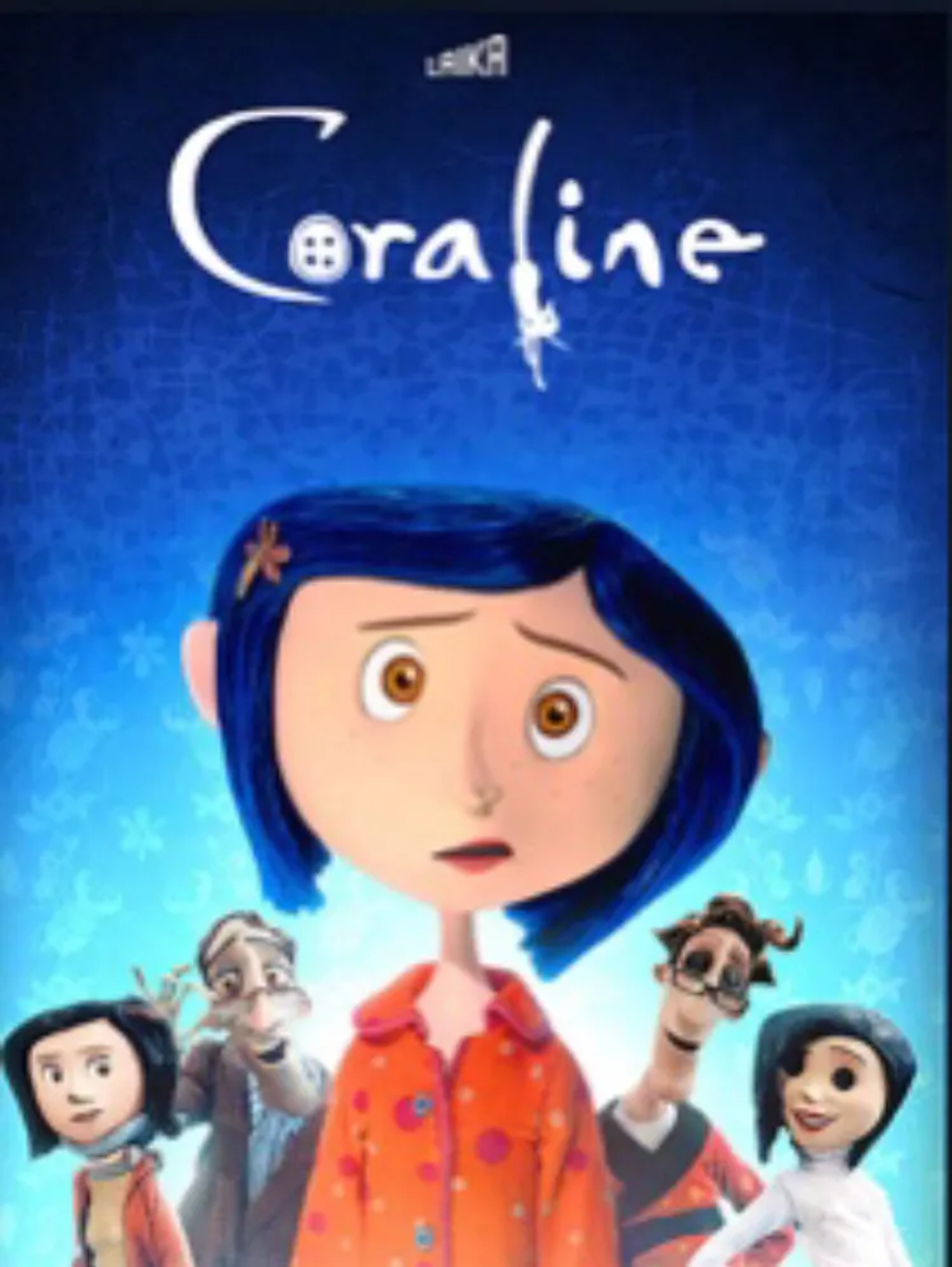 Teri Hatcher, Dakota Fanning, and John Hodgman in Coraline (2009)