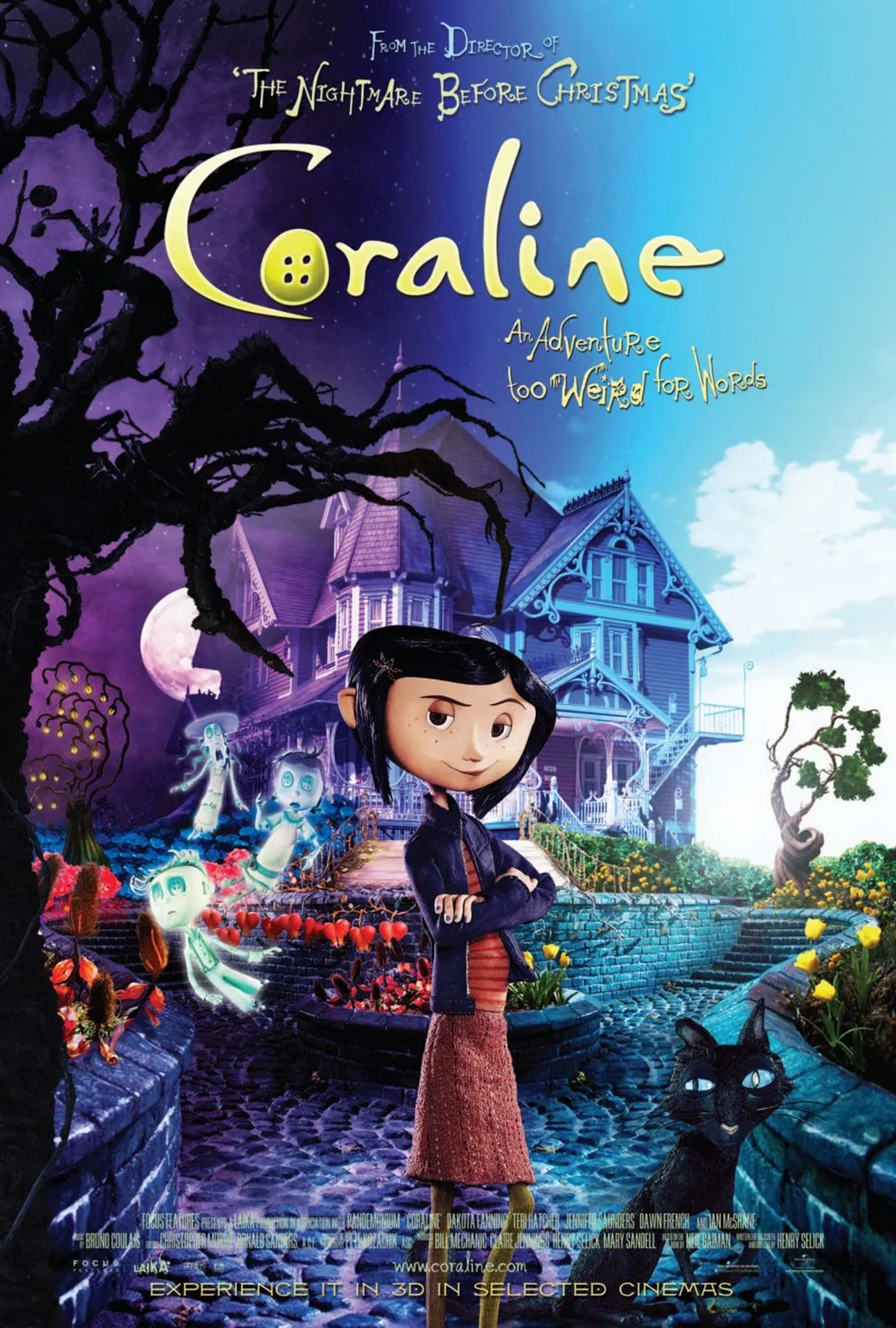 Keith David, Dakota Fanning, Hannah Kaiser, Aankha Neal, and George Selick in Coraline (2009)