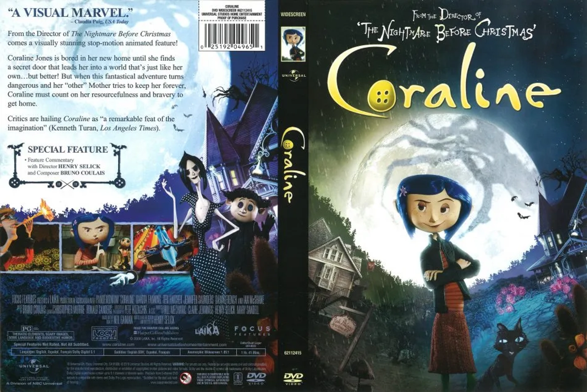 Teri Hatcher, Robert Bailey Jr., Keith David, Dakota Fanning, Ian McShane, and John Hodgman in Coraline (2009)