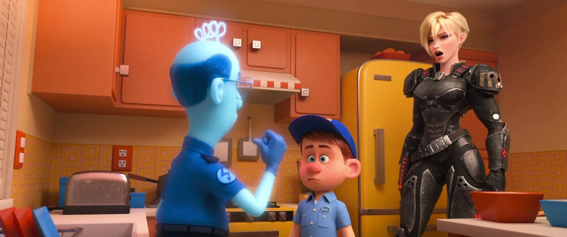 Jane Lynch, Jack McBrayer, and Phil Johnston in Ralph Breaks the Internet (2018)