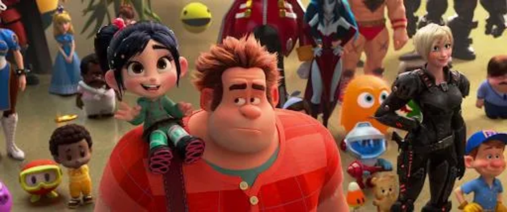 John C. Reilly, Jane Lynch, Sarah Silverman, and Jack McBrayer in Ralph Breaks the Internet (2018)