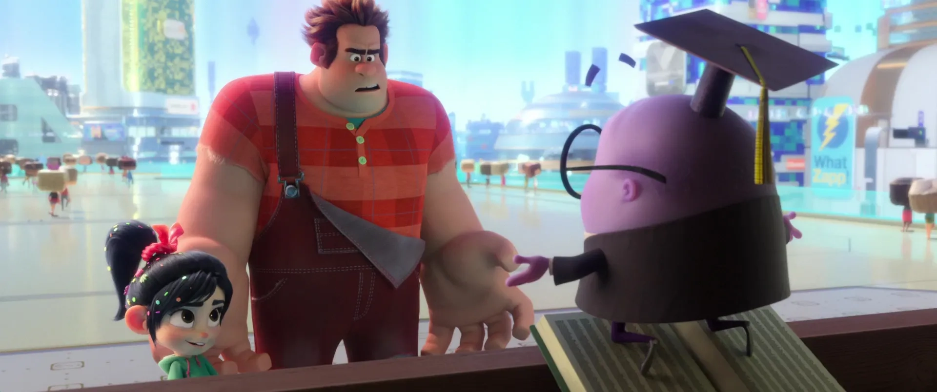 John C. Reilly, Sarah Silverman, and Alan Tudyk in Ralph Breaks the Internet (2018)