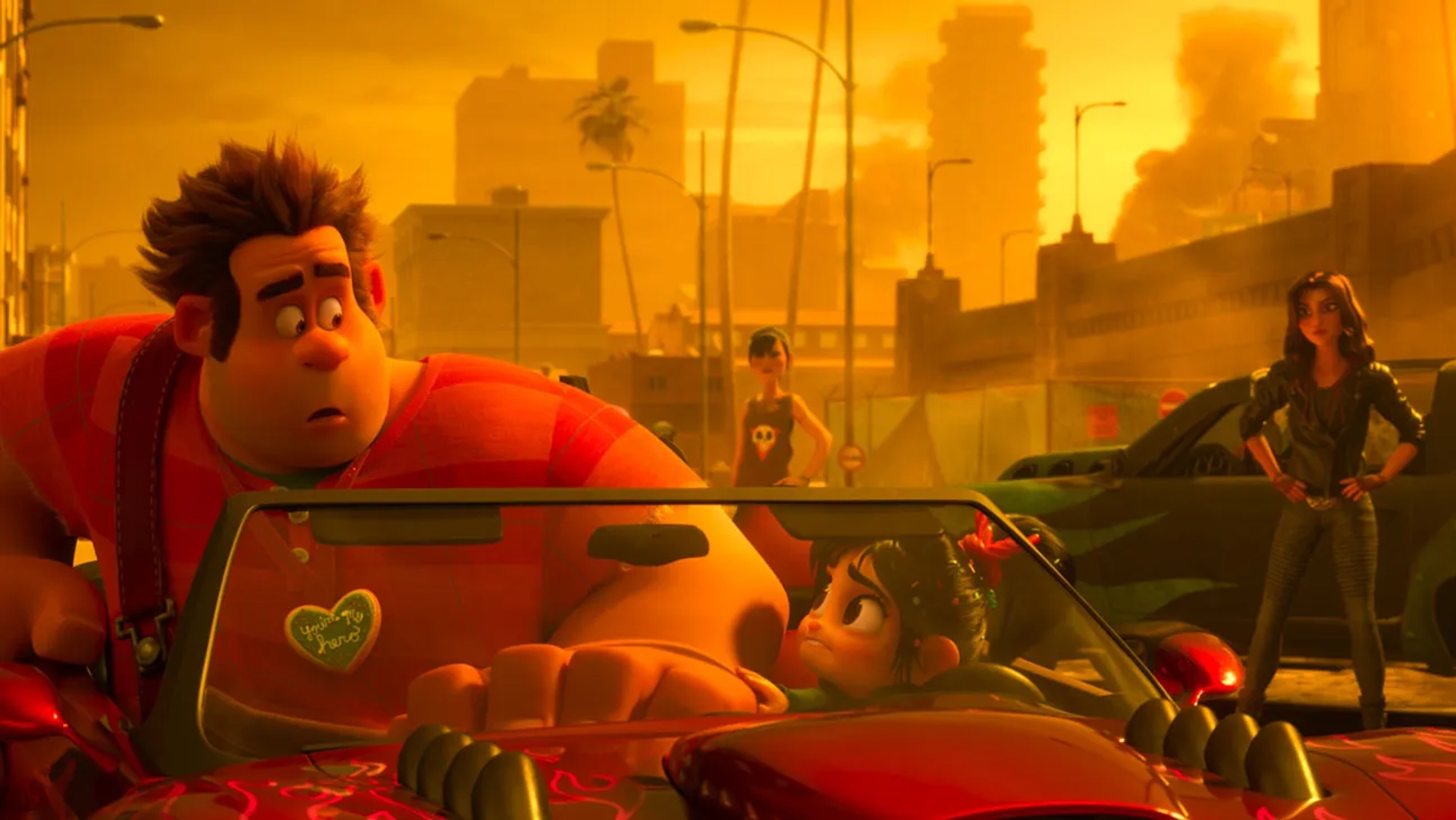 John C. Reilly, Sarah Silverman, and Gal Gadot in Ralph Breaks the Internet (2018)