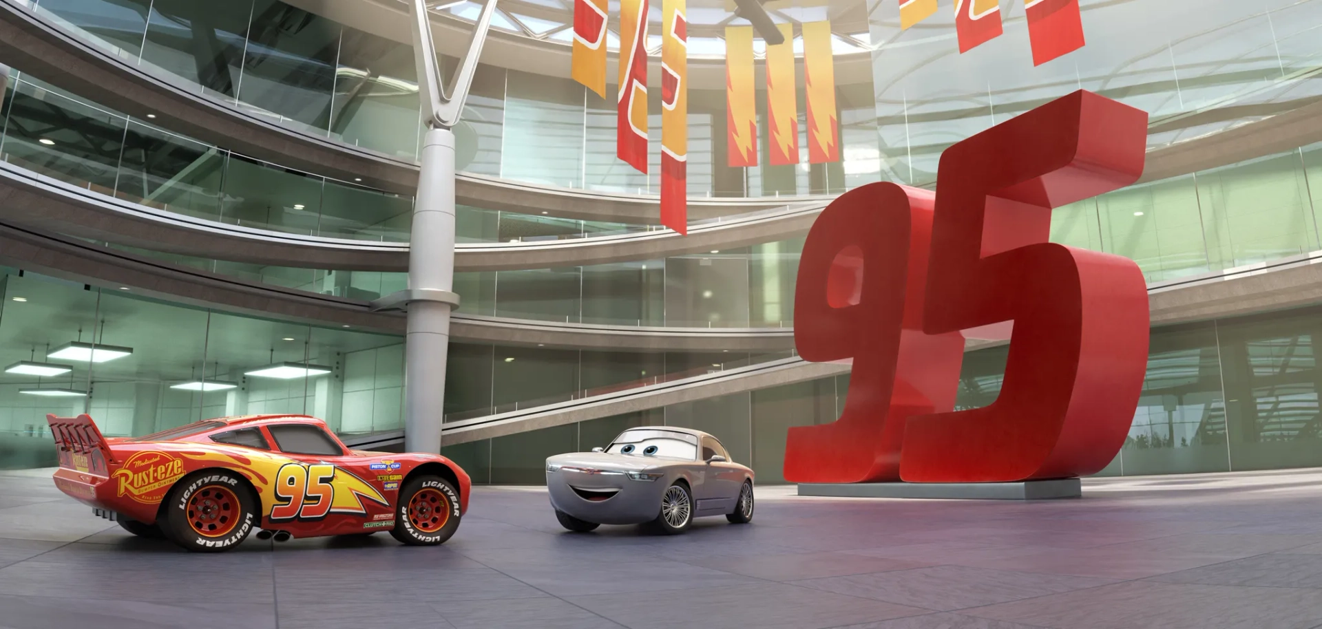 Owen Wilson and Nathan Fillion in Cars 3 (2017)