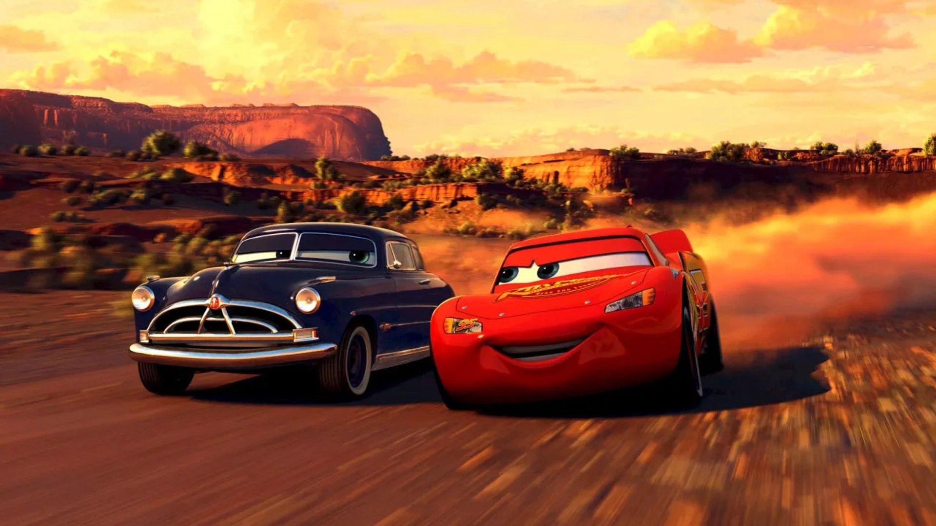 Paul Newman and Owen Wilson in Cars 3 (2017)