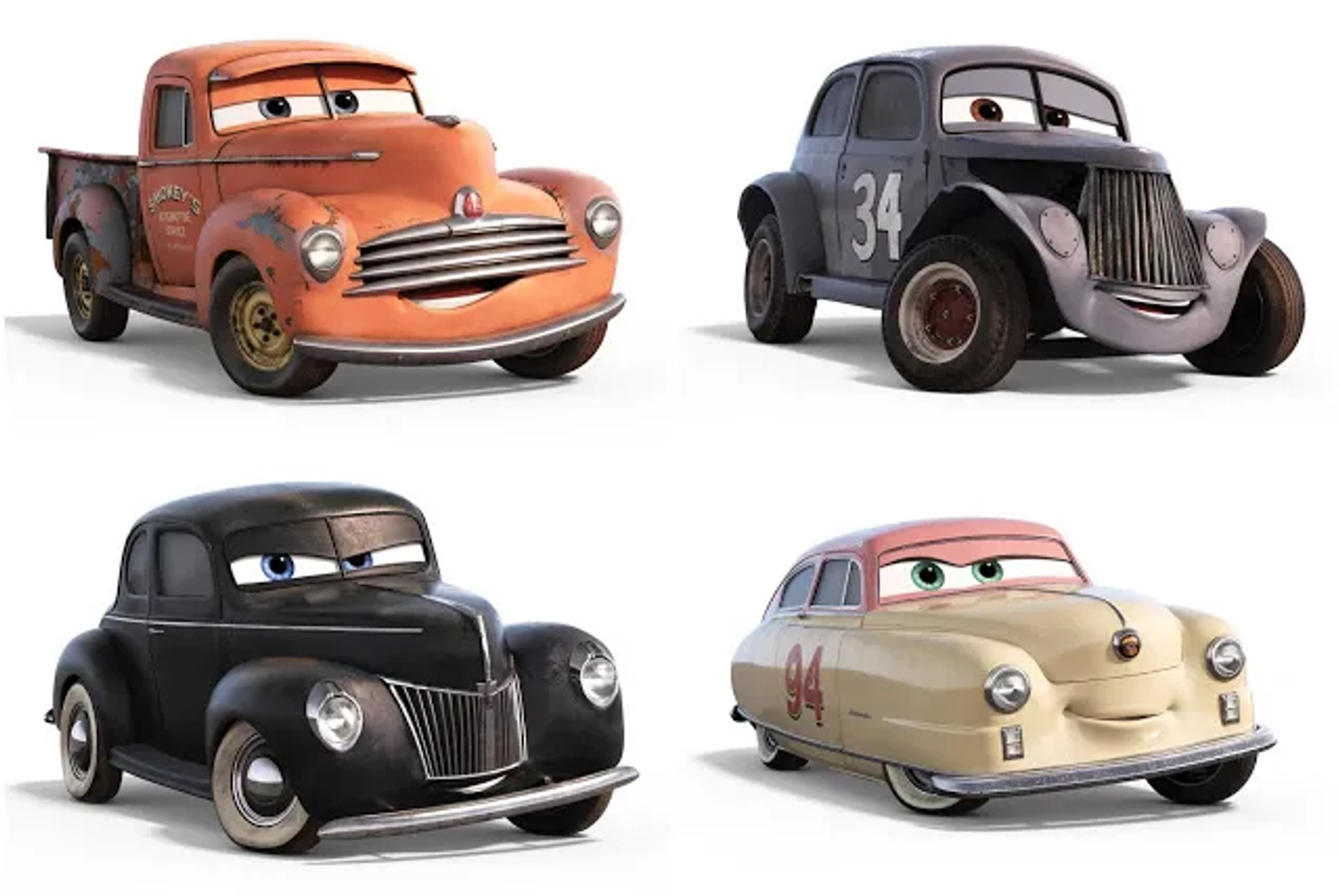 Chris Cooper, Margo Martindale, Isiah Whitlock Jr., and Junior Johnson in Cars 3 (2017)