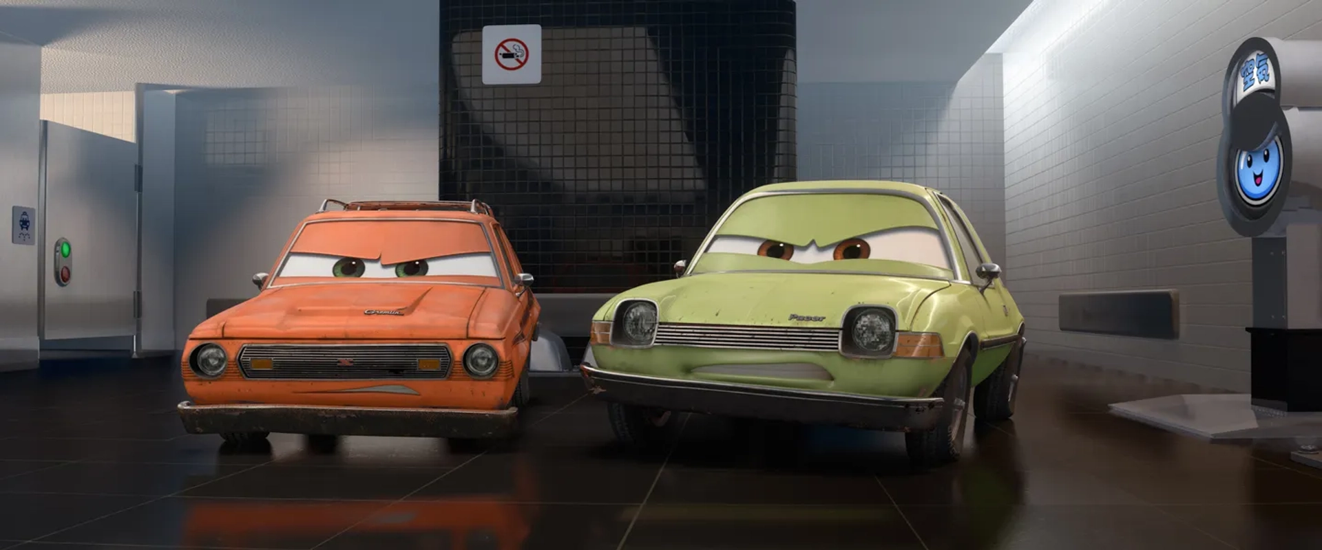 Joe Mantegna and Peter Jacobson in Cars 2 (2011)