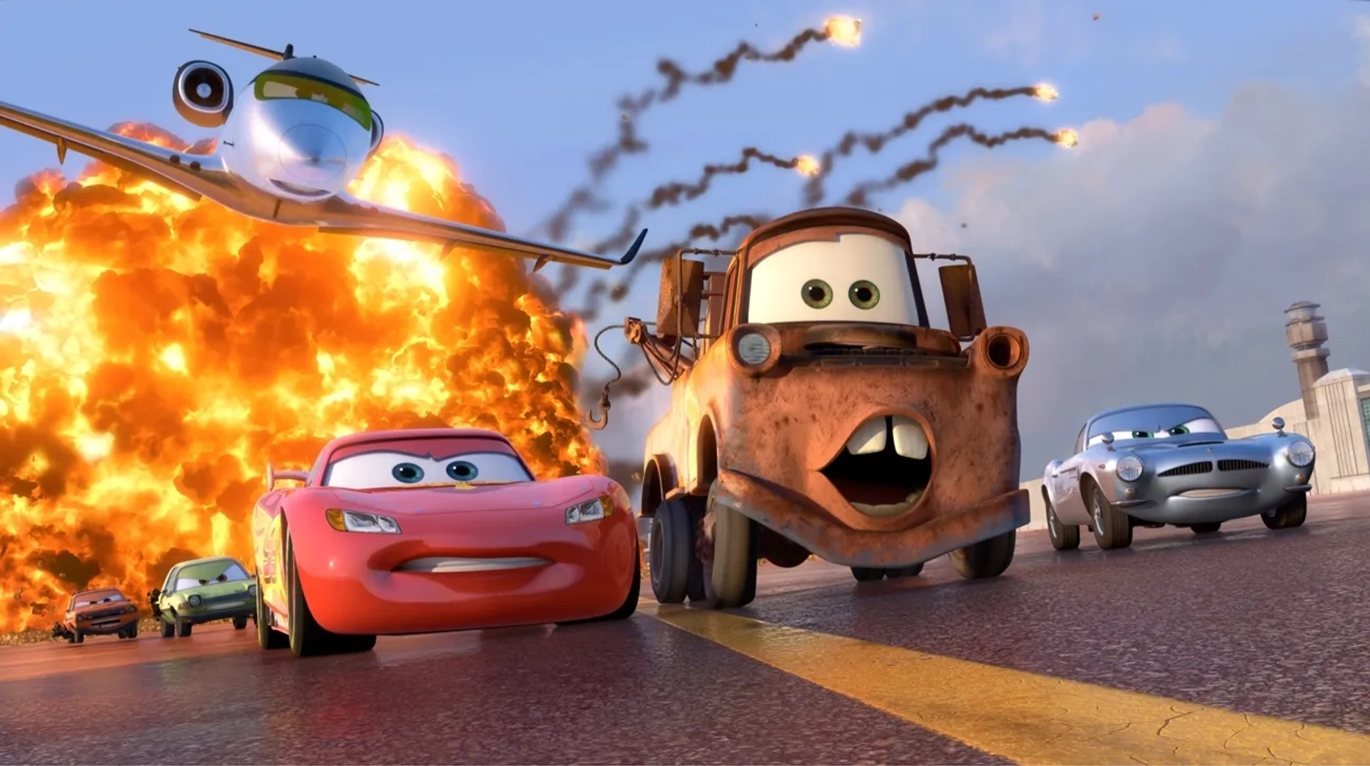 Michael Caine, Joe Mantegna, Jason Isaacs, Owen Wilson, Peter Jacobson, and Larry the Cable Guy in Cars 2 (2011)