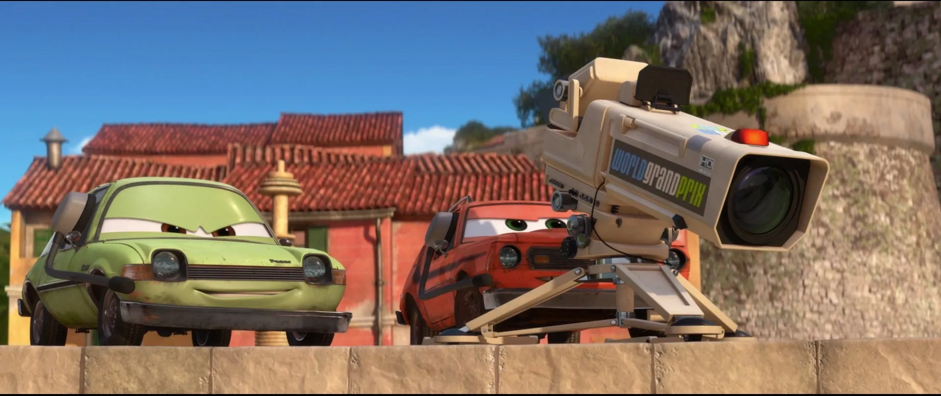 Joe Mantegna and Peter Jacobson in Cars 2 (2011)