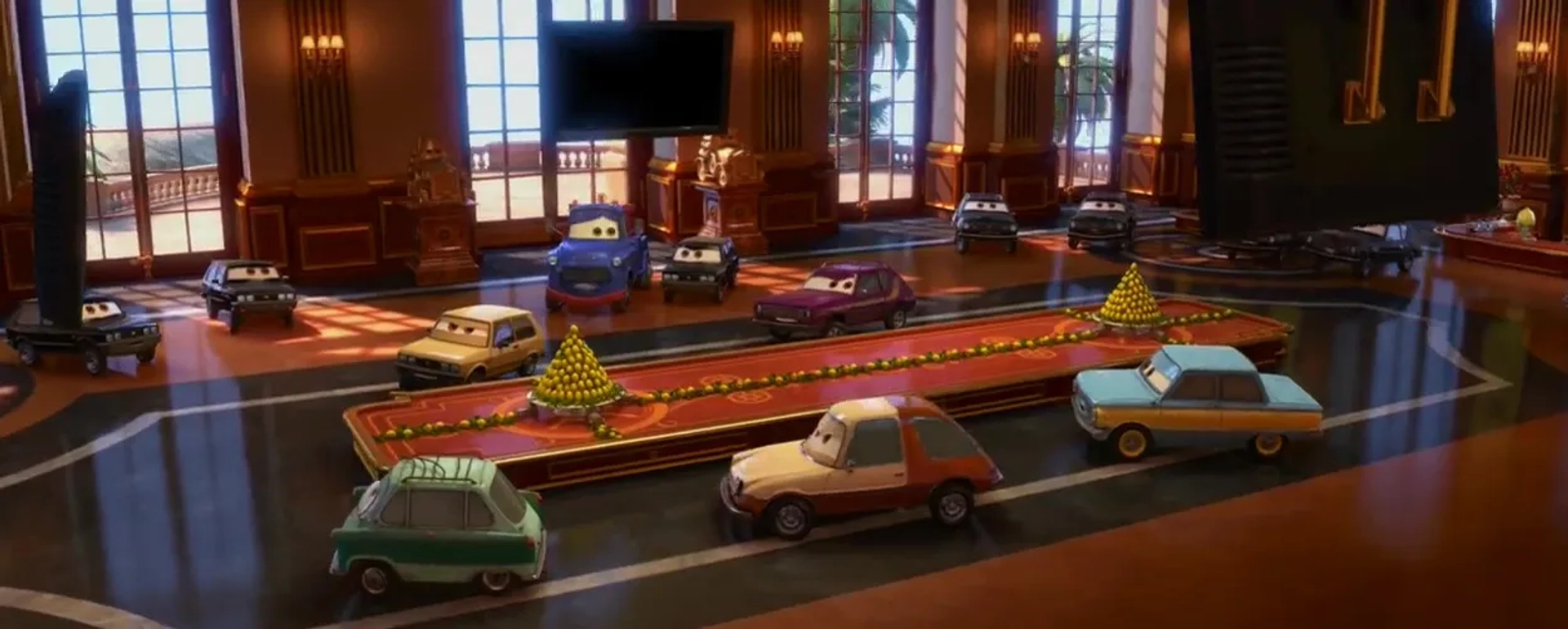 Thomas Kretschmann, Bradford Lewis, Stanley Townsend, Larry the Cable Guy, and John Mainieri in Cars 2 (2011)