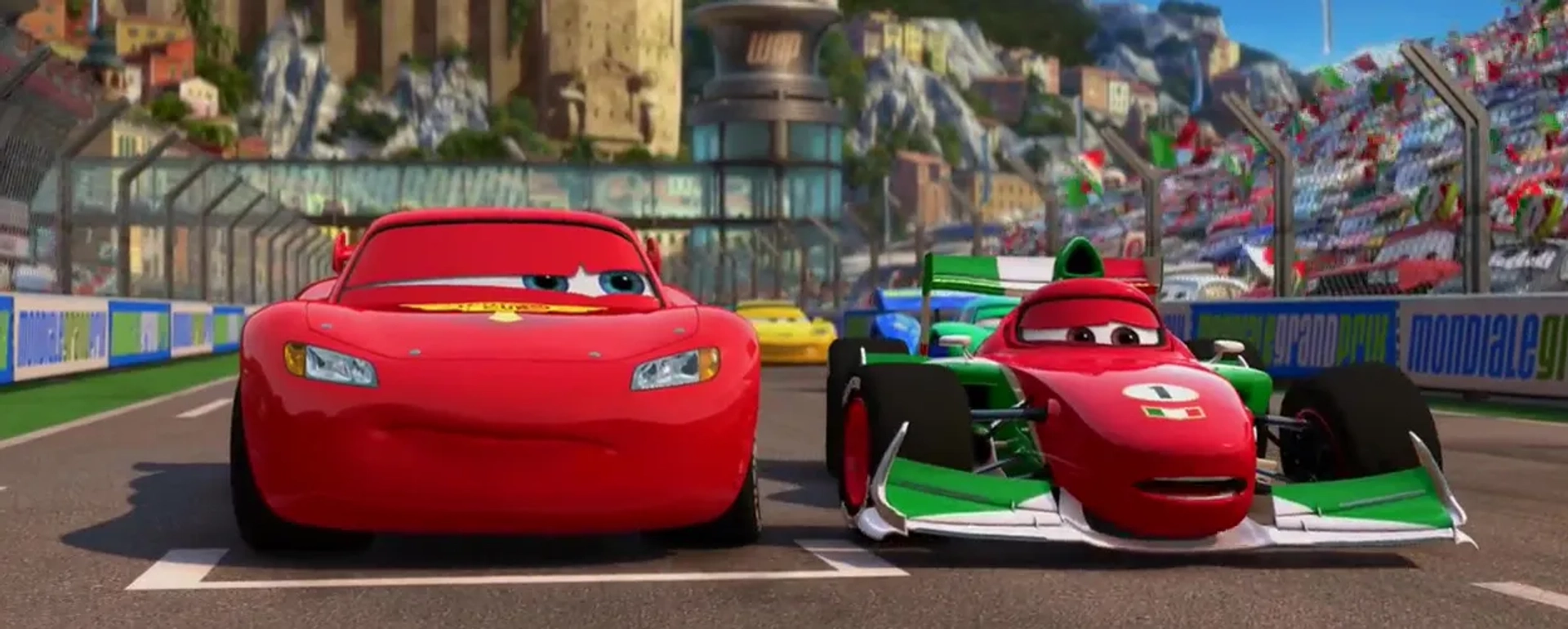 John Turturro and Owen Wilson in Cars 2 (2011)