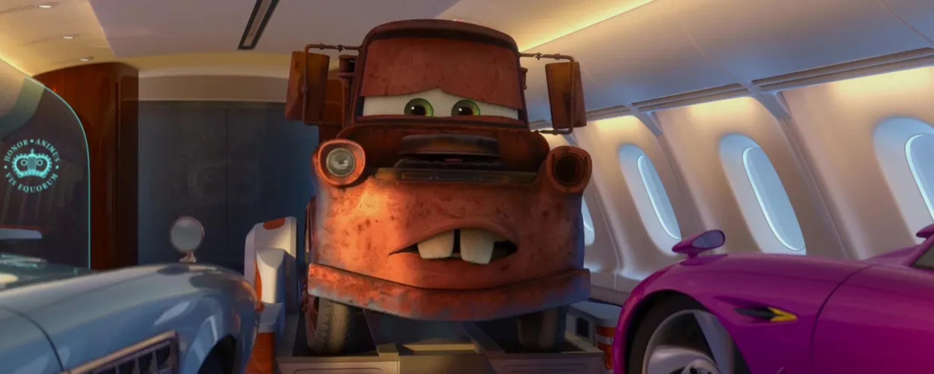 Michael Caine, Emily Mortimer, and Larry the Cable Guy in Cars 2 (2011)