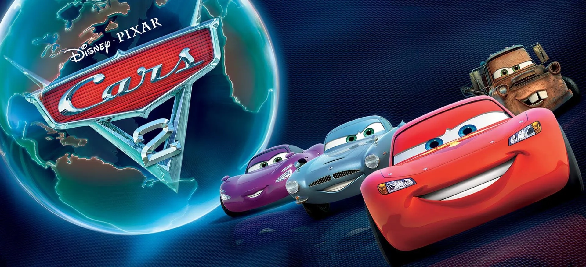 Michael Caine, Owen Wilson, Emily Mortimer, and Larry the Cable Guy in Cars 2 (2011)