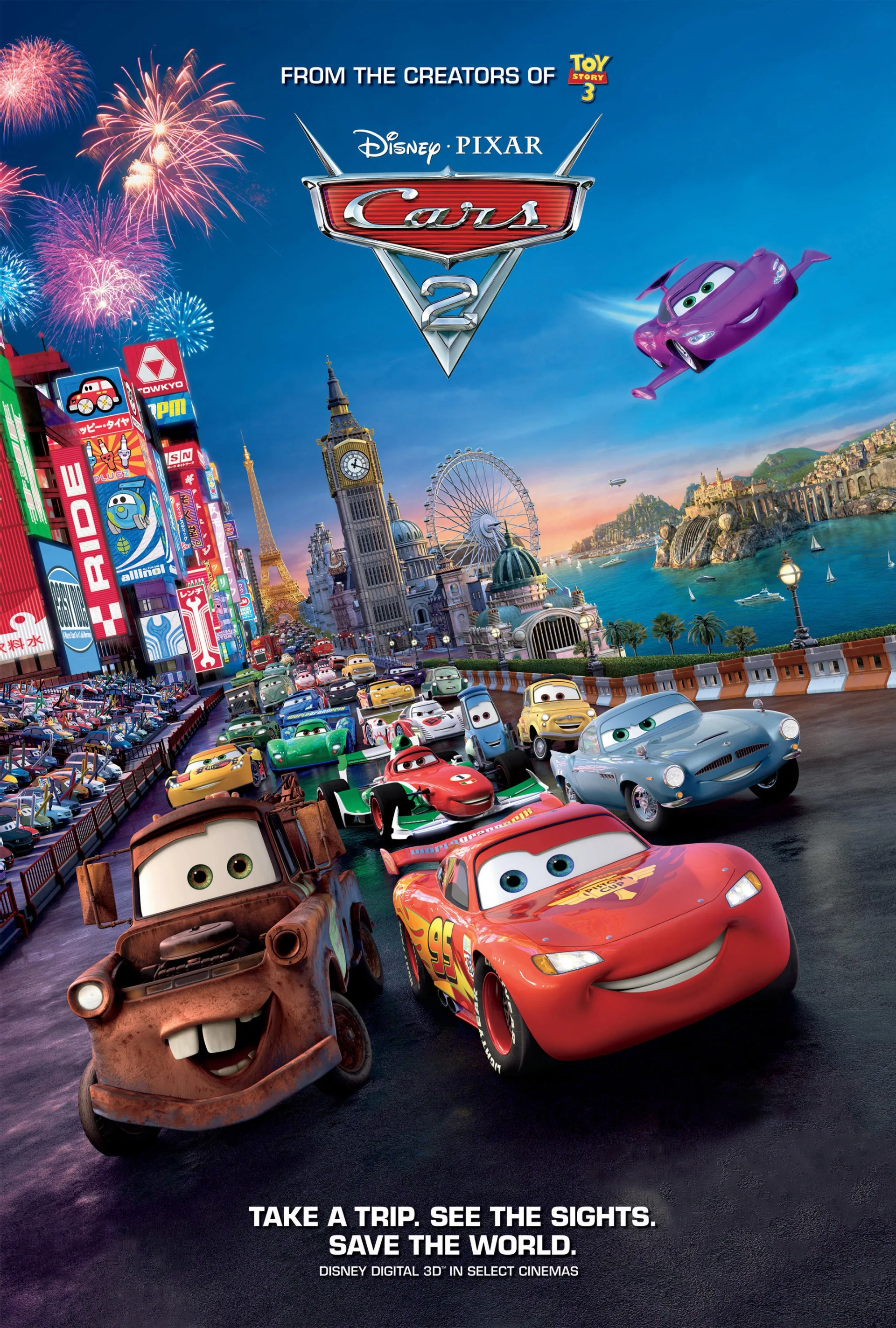 Michael Caine, Cheech Marin, Tony Shalhoub, John Turturro, Owen Wilson, Paul Dooley, Thomas Kretschmann, Jenifer Lewis, Emily Mortimer, Guido Quaroni, Lloyd Sherr, and Larry the Cable Guy in Cars 2 (2011)