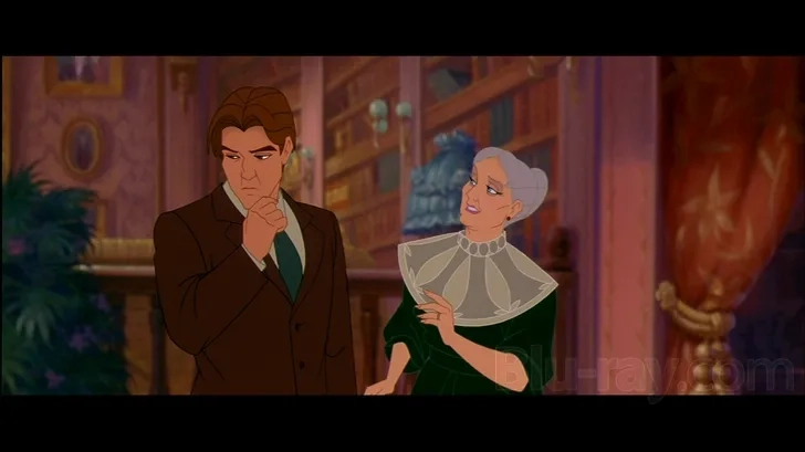 John Cusack and Angela Lansbury in Anastasia (1997)