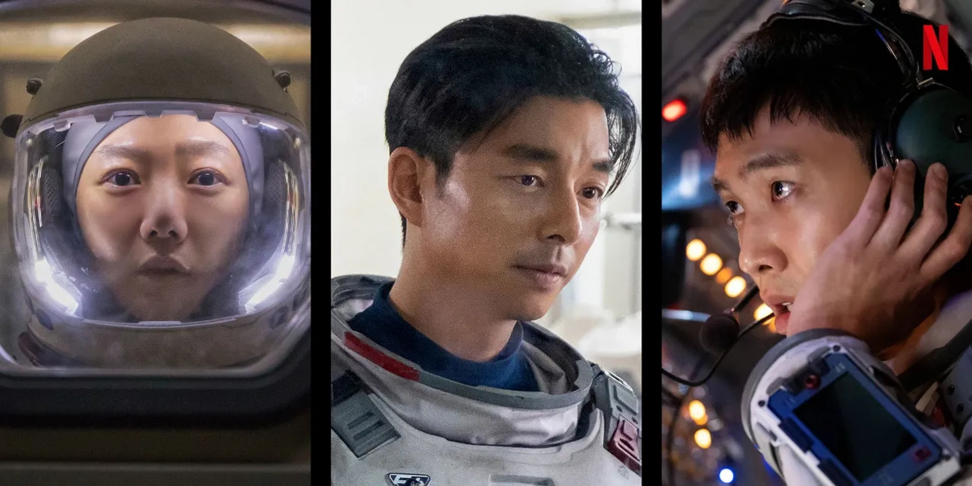 Bae Doona, Gong Yoo, and Joon Lee in The Silent Sea (2021)