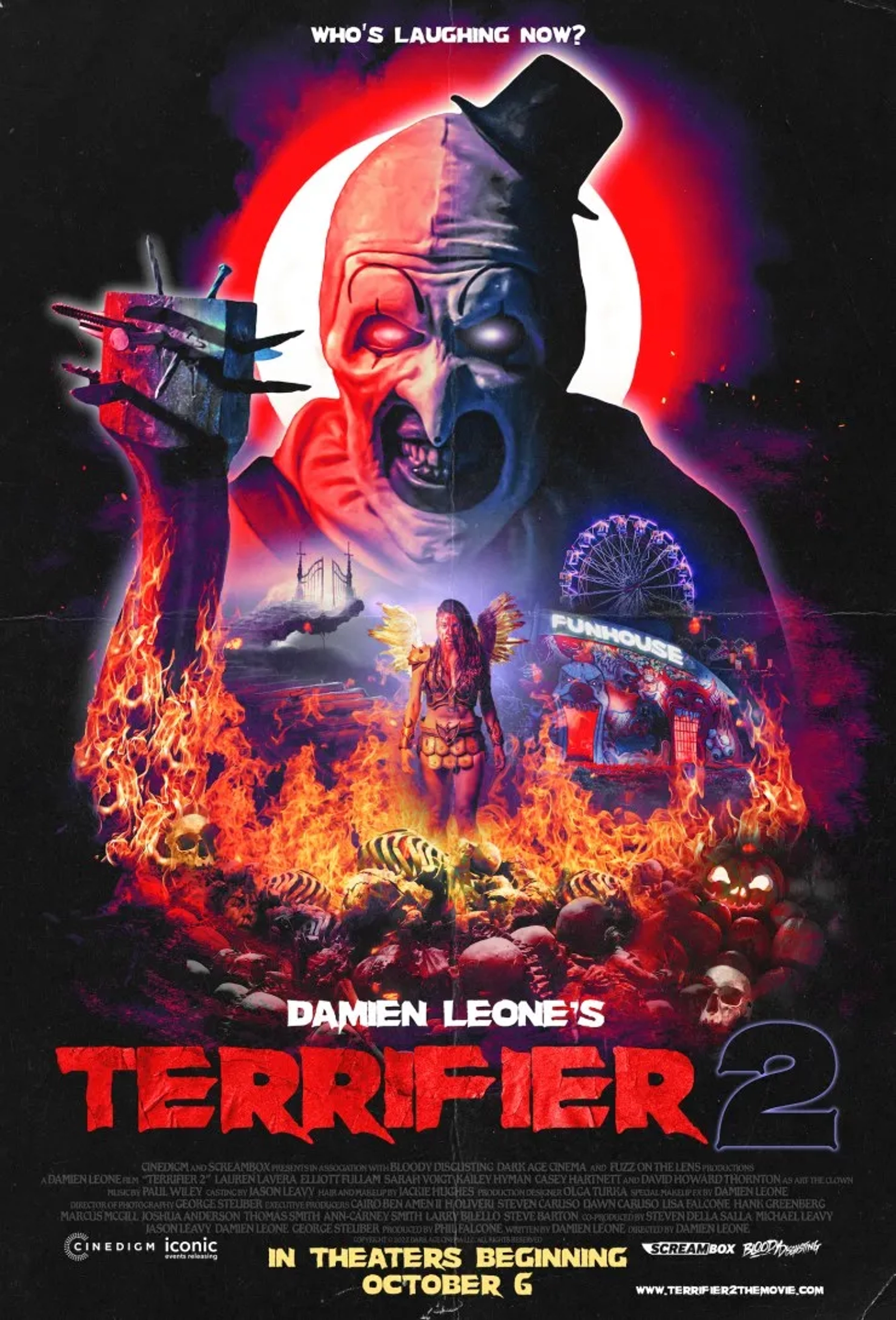 David Howard Thornton and Lauren LaVera in Terrifier 2 (2022)