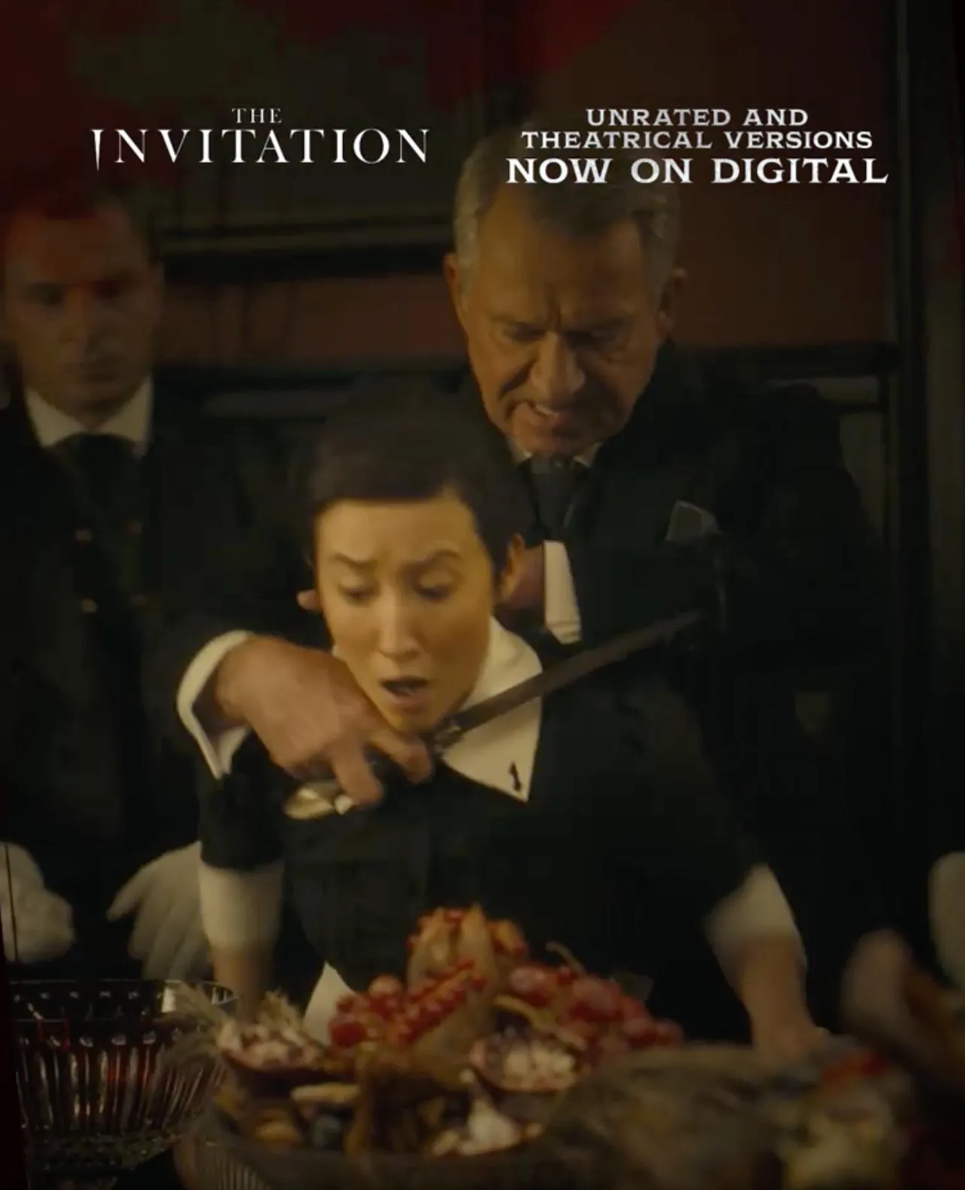 Sean Pertwee and Viktoria Monhor in The Invitation (2022)