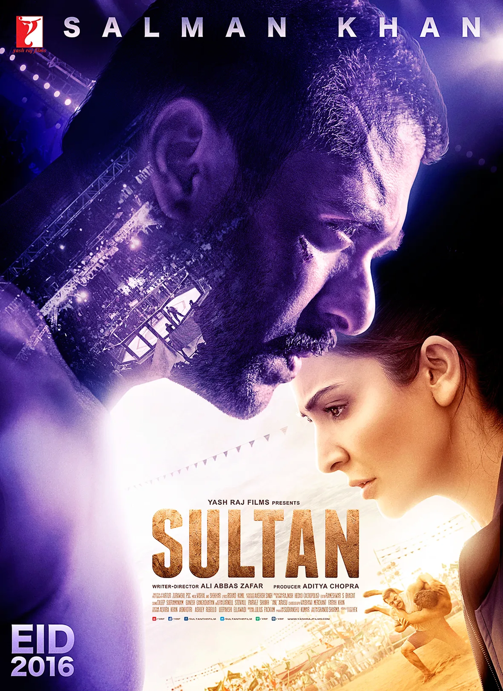 Salman Khan and Anushka Sharma in Sultan (2016)