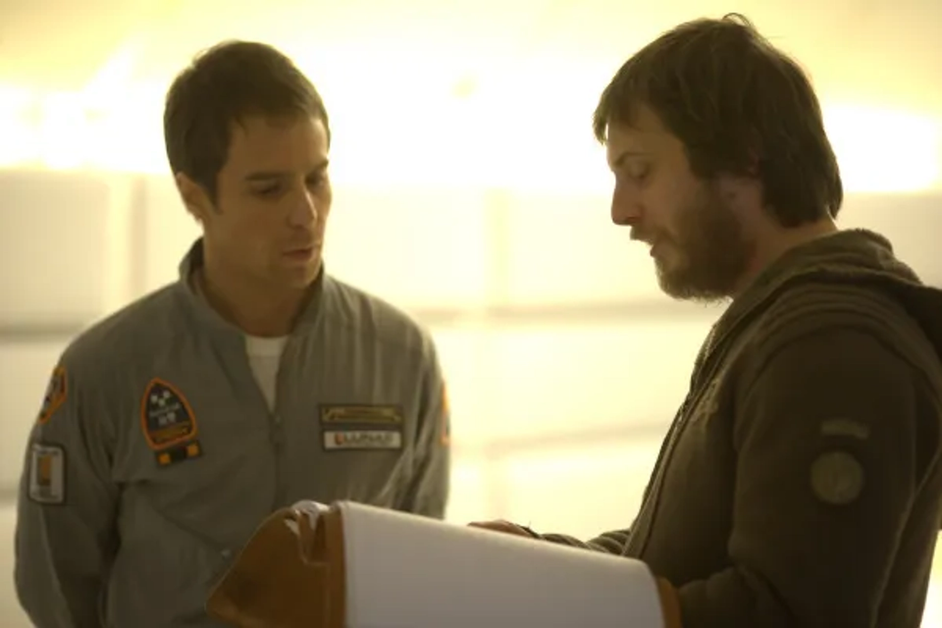 Sam Rockwell and Duncan Jones in Moon (2009)