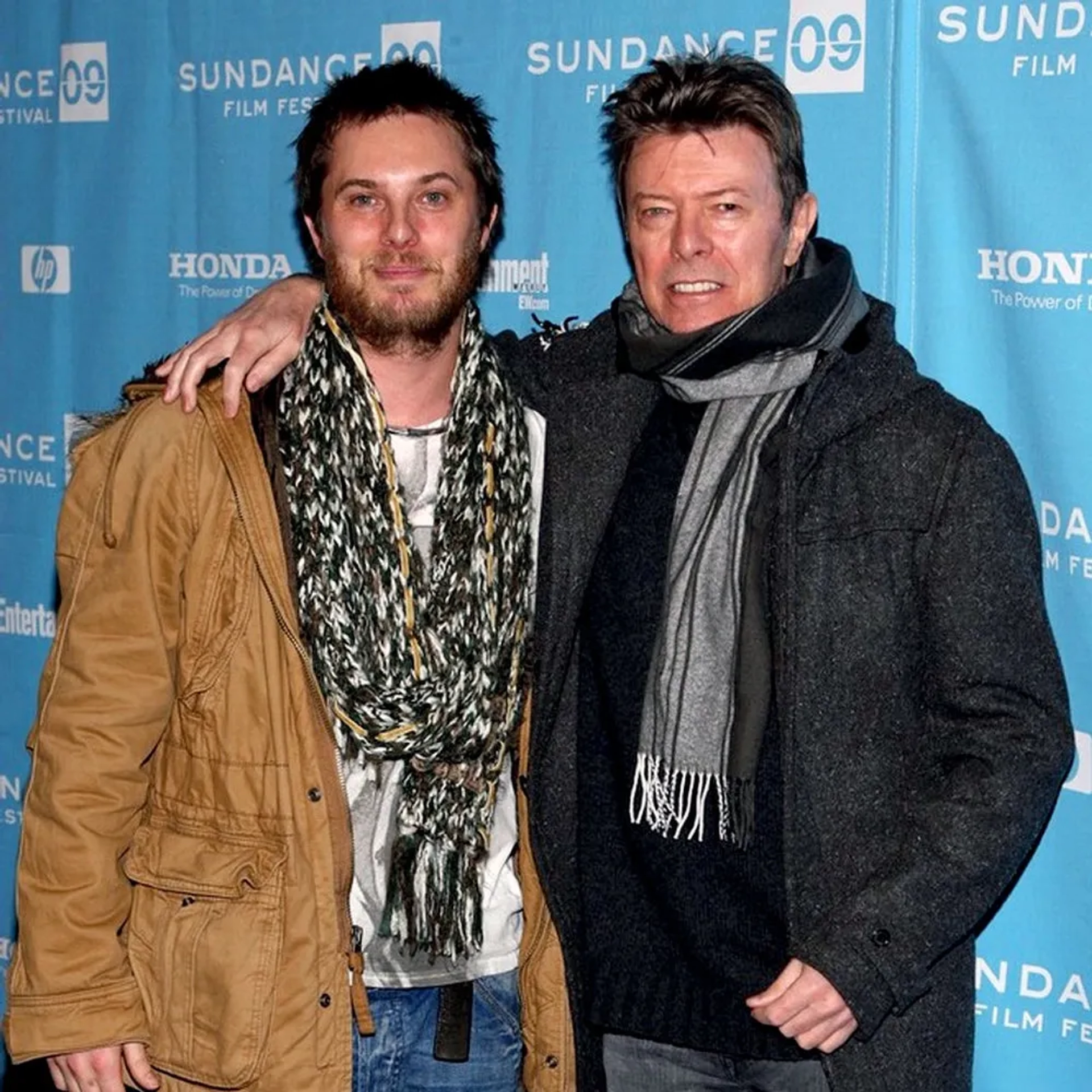 David Bowie and Duncan Jones at an event for Moon (2009)