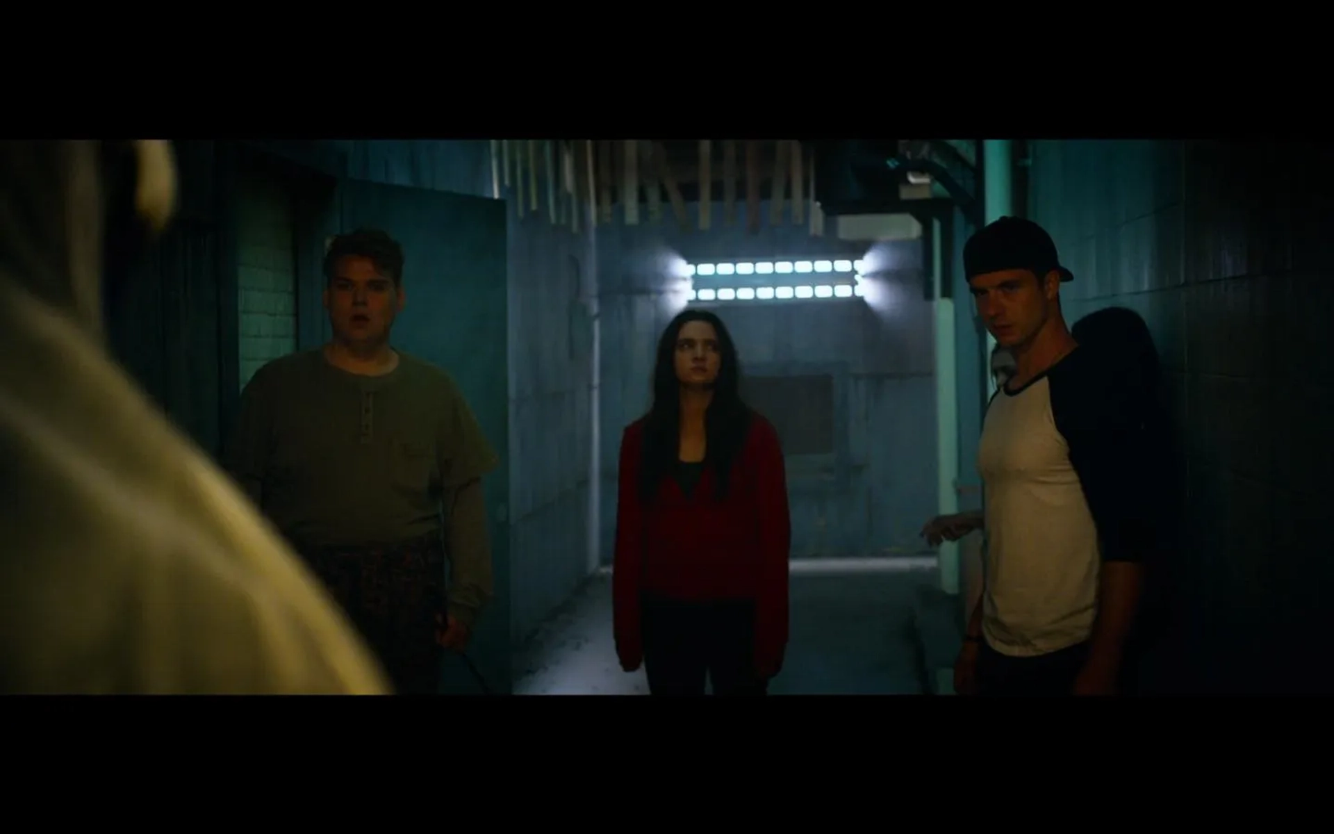 Andrew Lewis Caldwell, Katie Stevens, and Will Brittain in Haunt (2019)