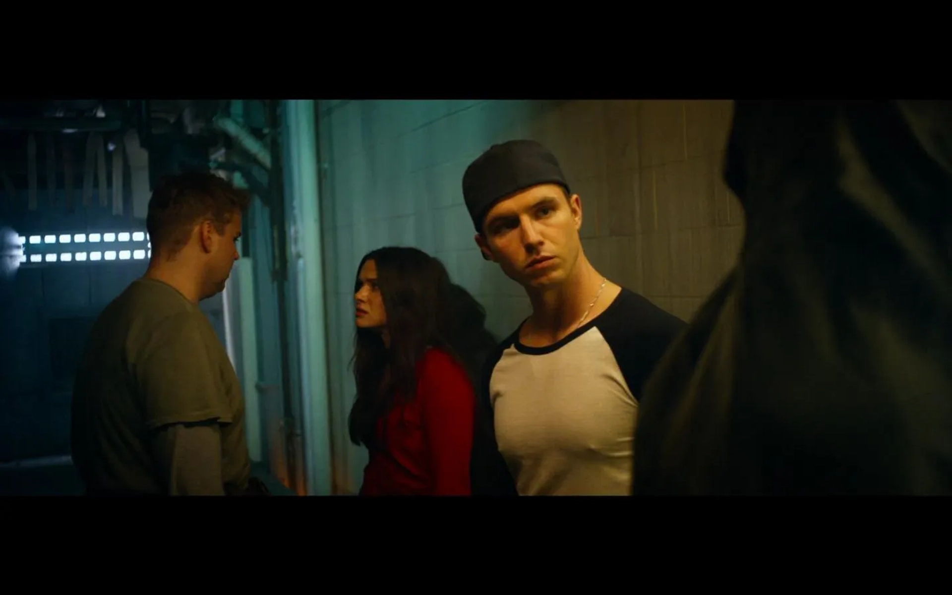 Andrew Lewis Caldwell, Katie Stevens, and Will Brittain in Haunt (2019)