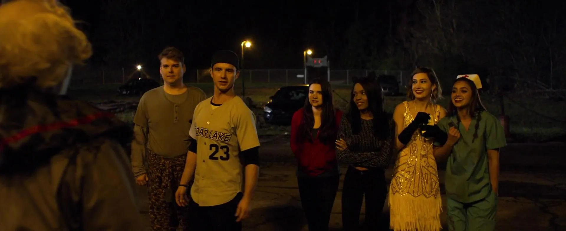 Justin Marxen, Lauryn Alisa McClain, Andrew Lewis Caldwell, Katie Stevens, Will Brittain, Schuyler Helford, and Shazi Raja in Haunt (2019)